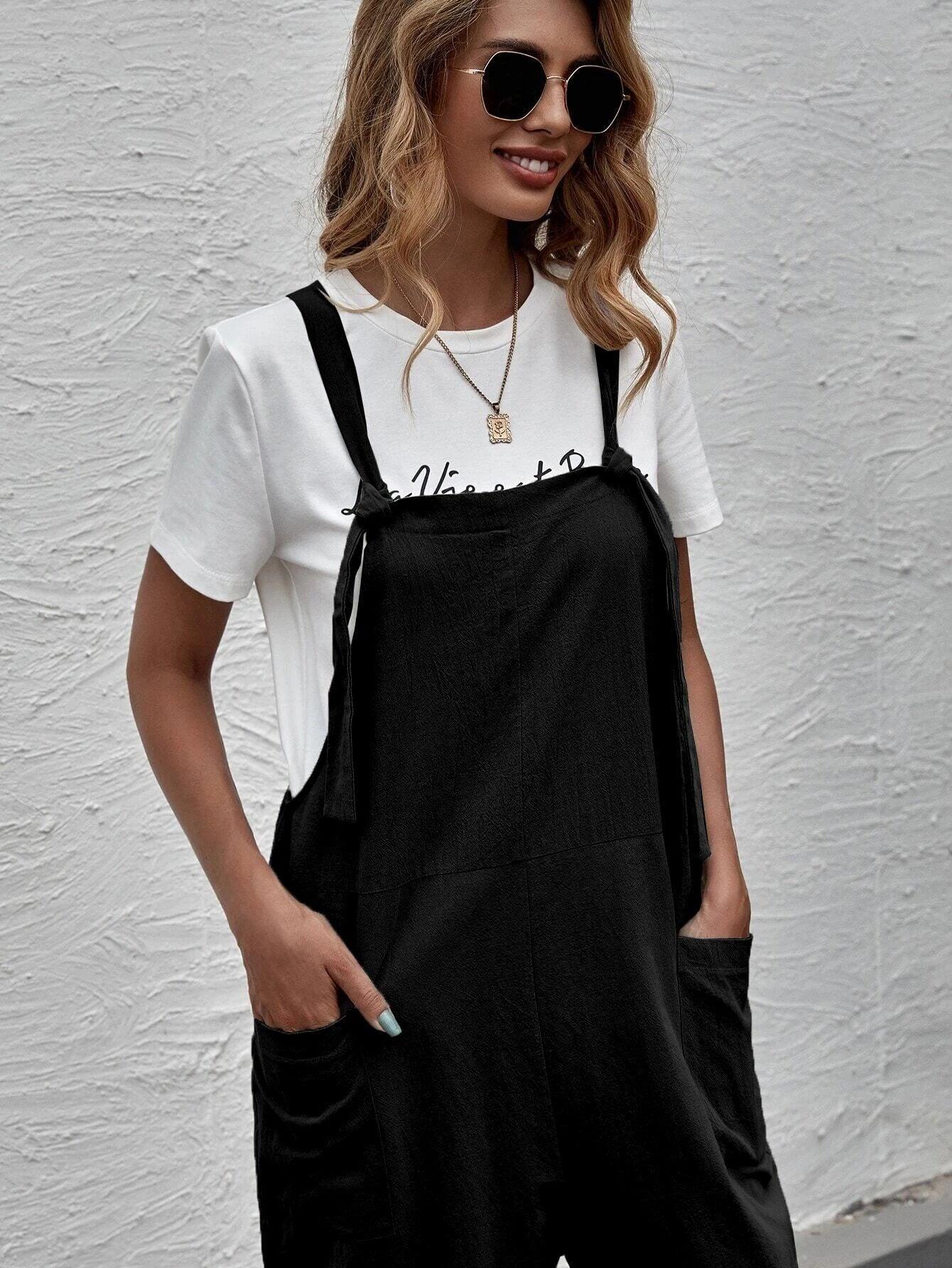 Dual Pocket Suspender Jumpsuit-Comfy Jumpsuits