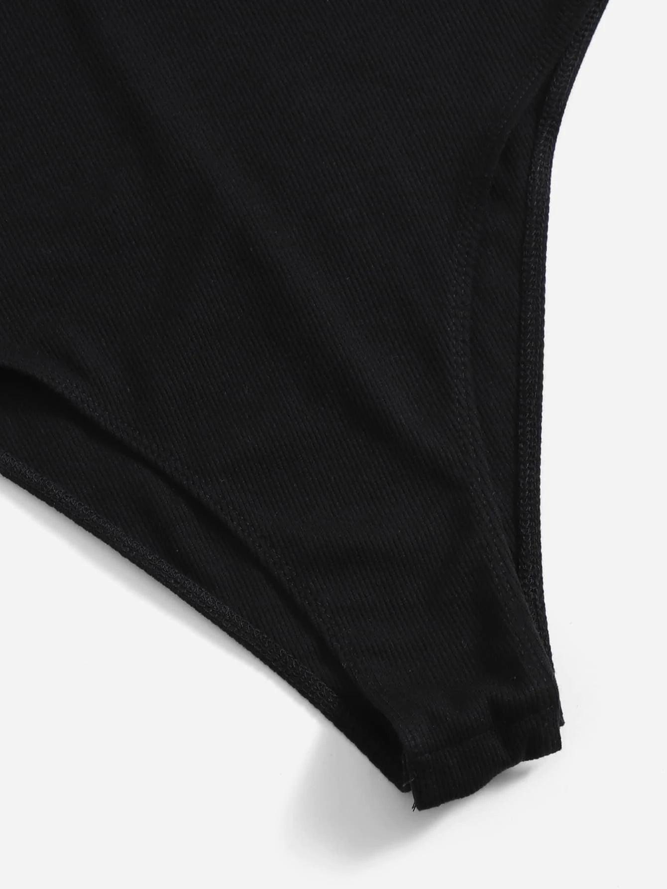Solid Halter Bodysuit-Comfy Jumpsuits
