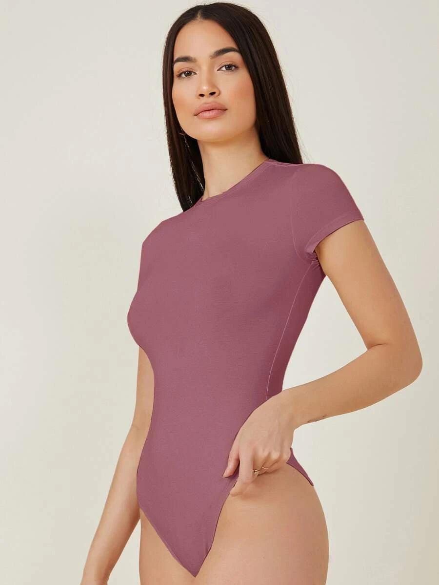 Slim Tee Bodysuit-Comfy Jumpsuits