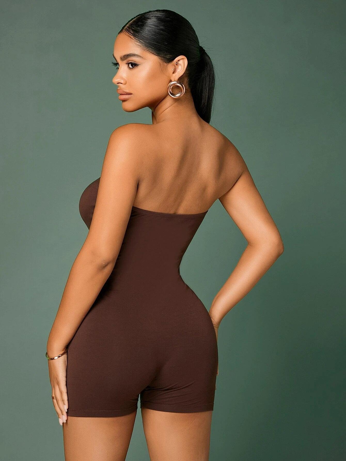 Backless Tube Unitard Romper-Comfy Jumpsuits