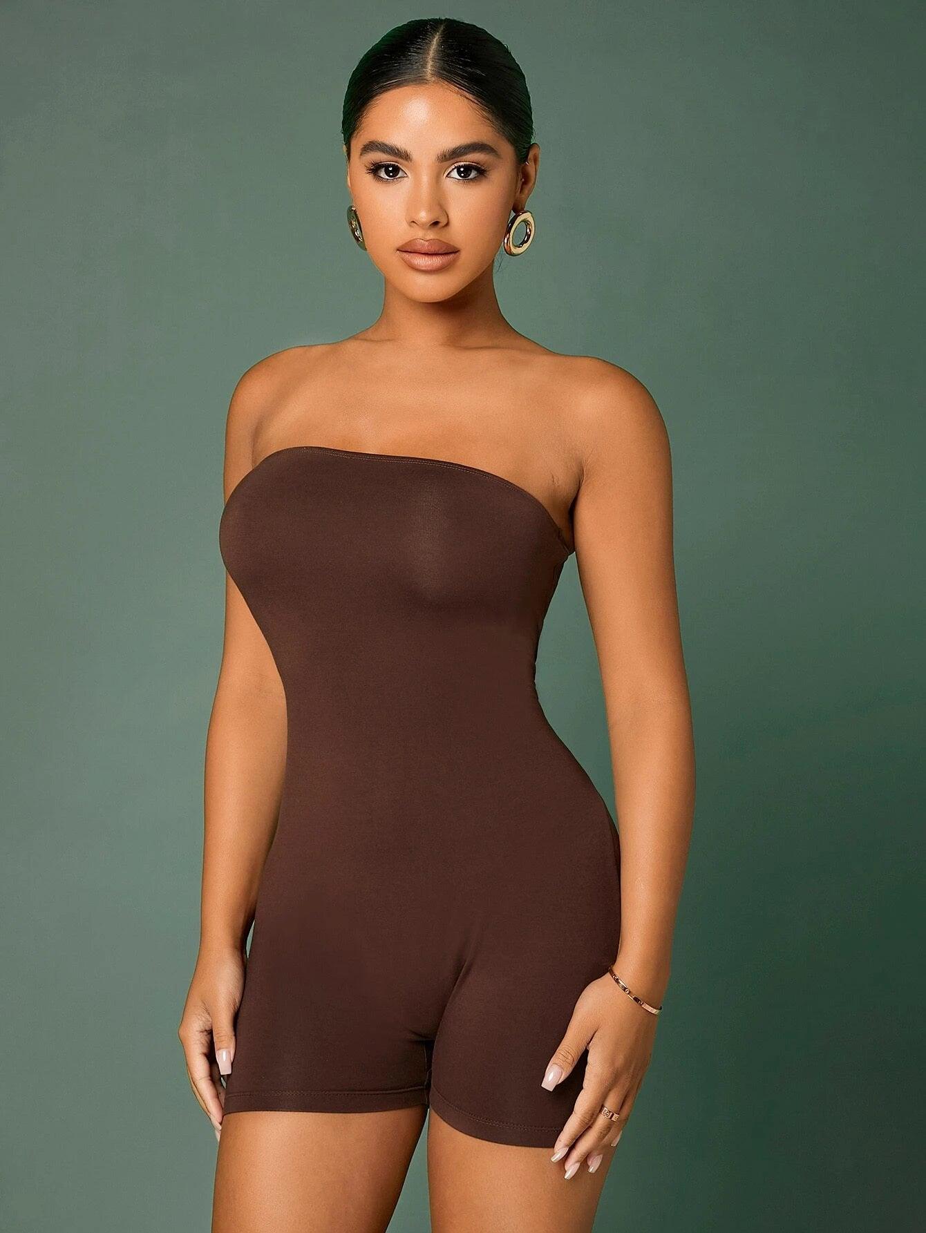 Backless Tube Unitard Romper-Comfy Jumpsuits