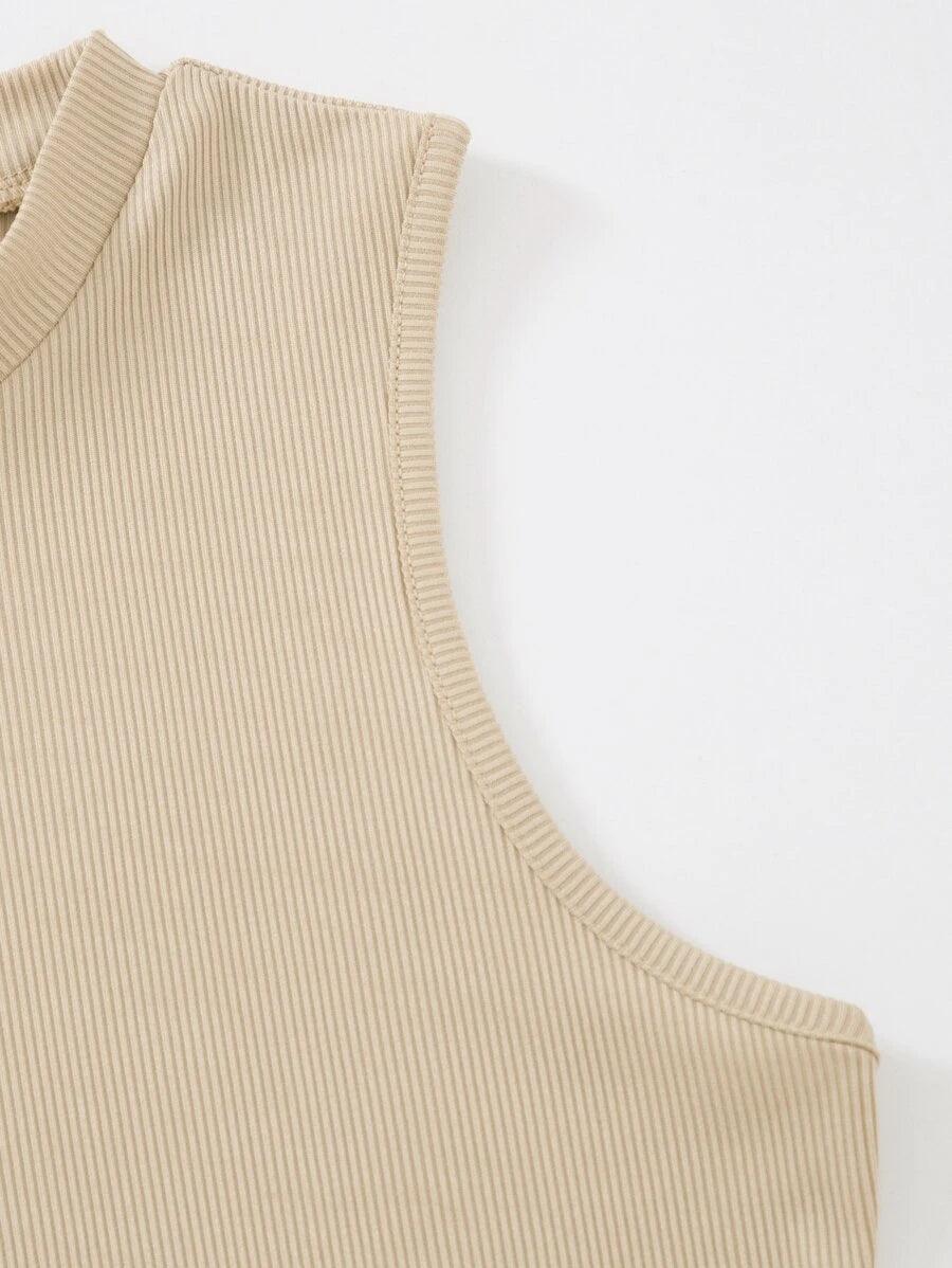 Solid Mock Neck Slim Fit Bodysuit