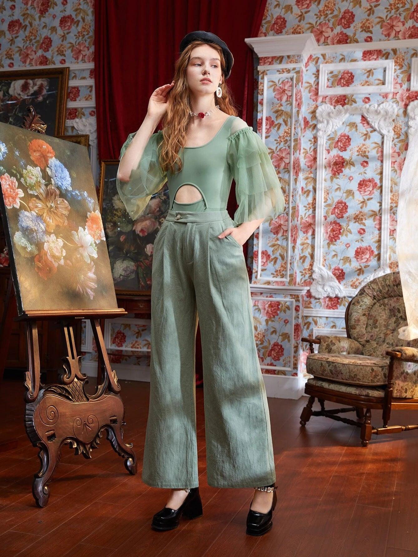 Plain Slim Fit  Bodysuit-Comfy Jumpsuits