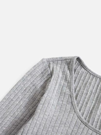 Ribbed Knit Bodysuit-Comfy Jumpsuits