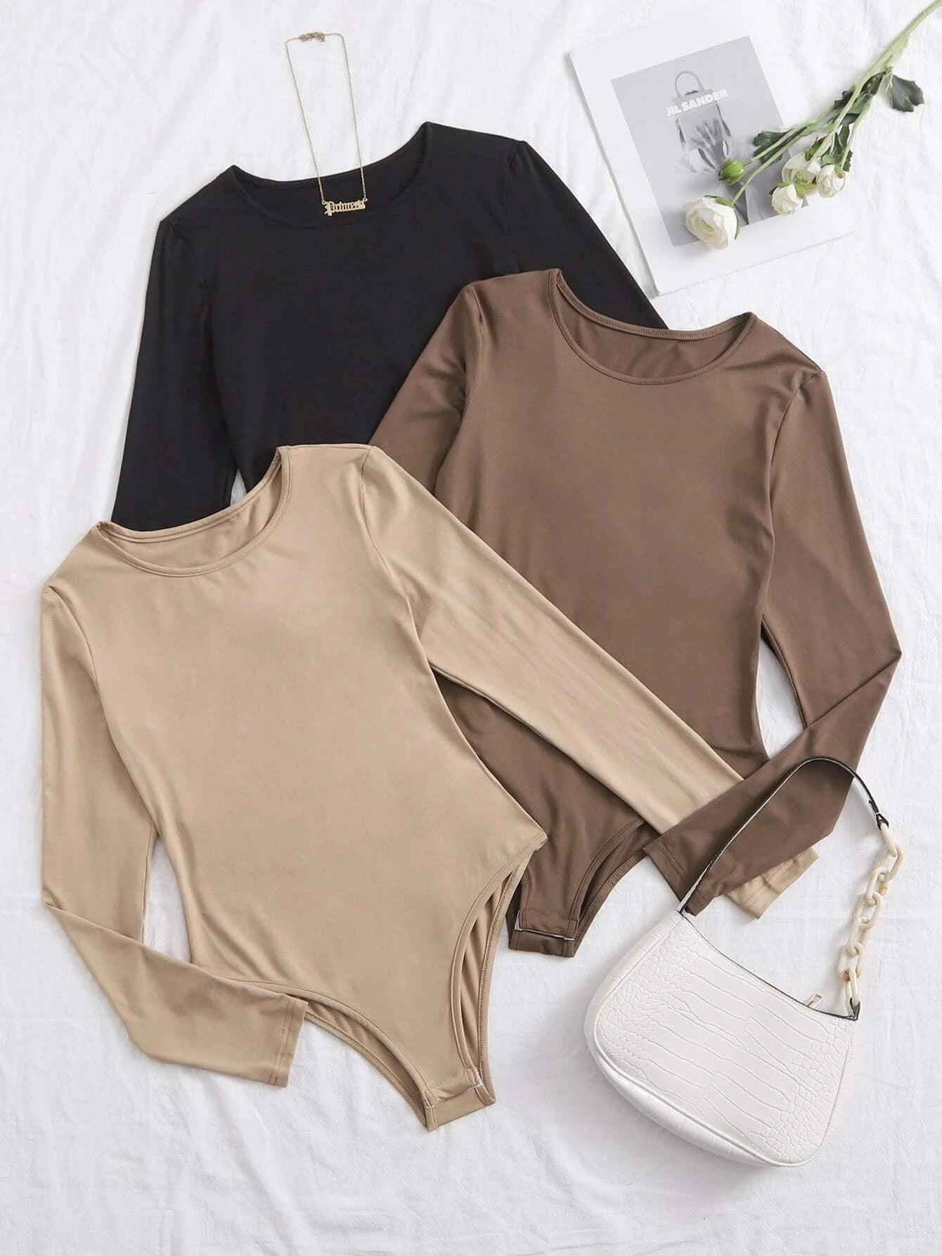 3 Pieces Tee Bodysuit-Comfy Jumpsuits