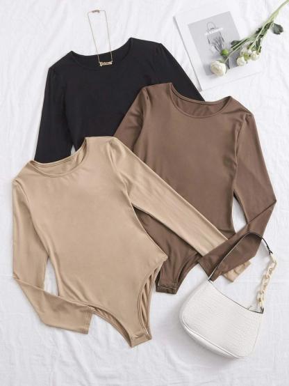 3 Pieces Tee Bodysuit-Comfy Jumpsuits