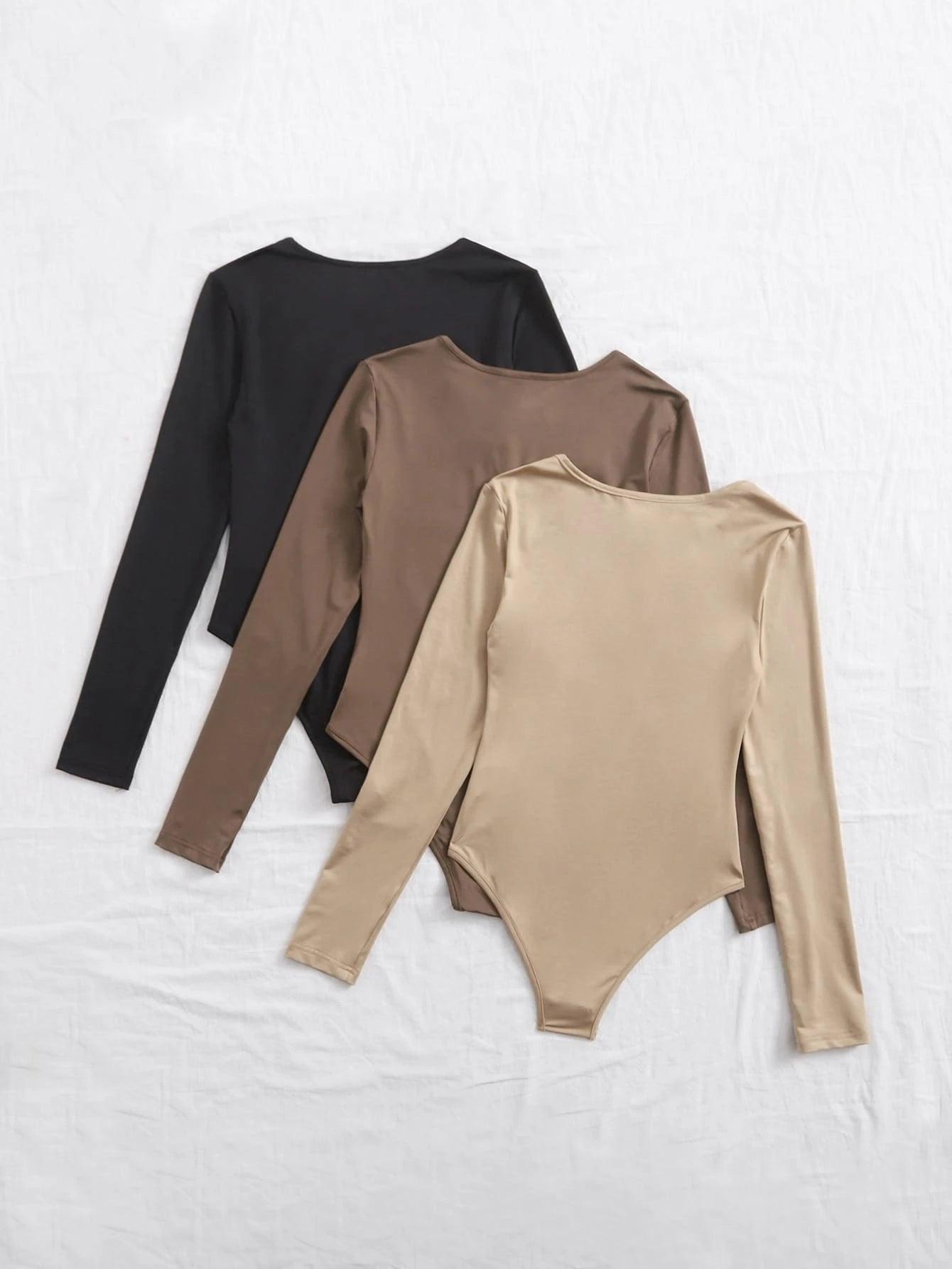 3 Pieces Tee Bodysuit-Comfy Jumpsuits