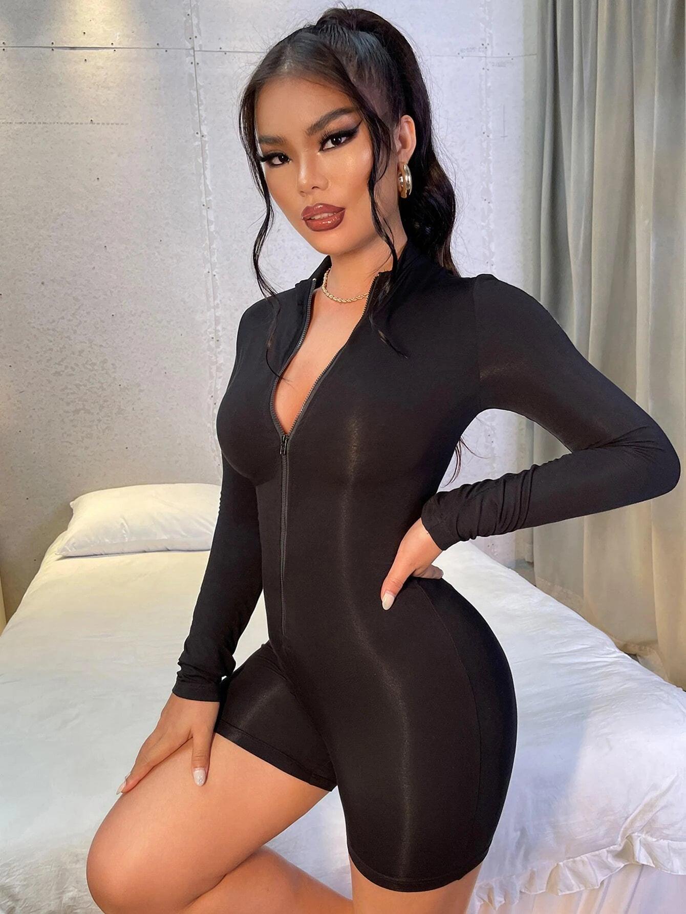 Long Sleeve Back Romper-Comfy Jumpsuits