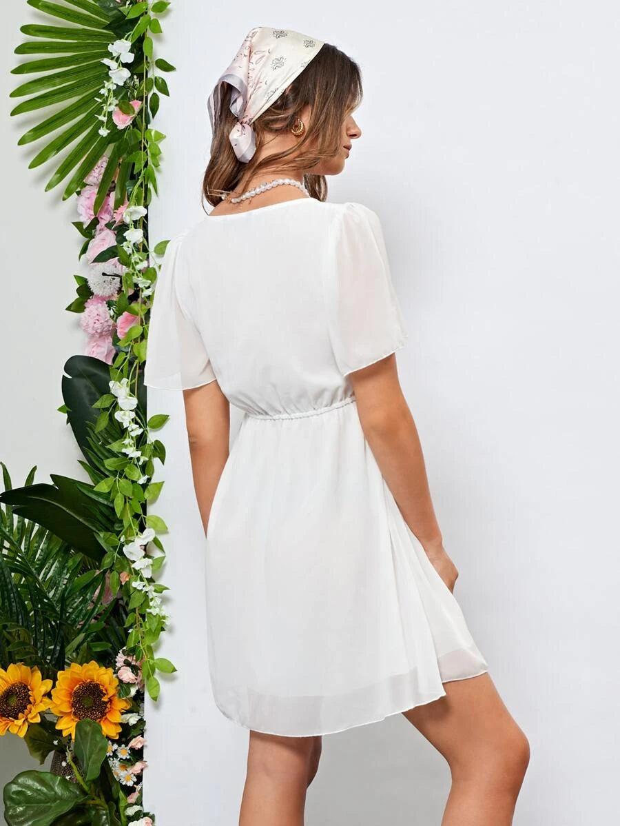 Front Knot Cut Out Boho Romper