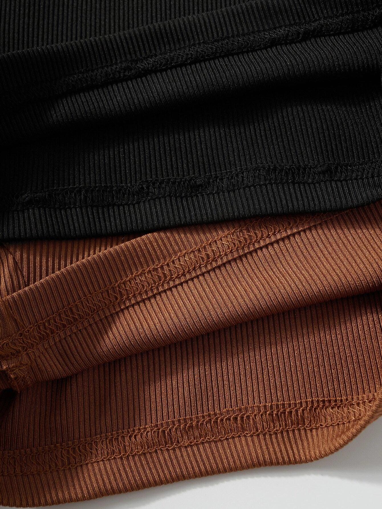 Sleeveless Ribbed Knit Tank Romper-Comfy Jumpsuits