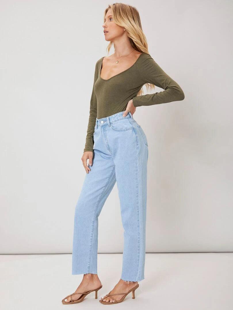 Premium Raglan Sleeve Bodysuit-Comfy Jumpsuits