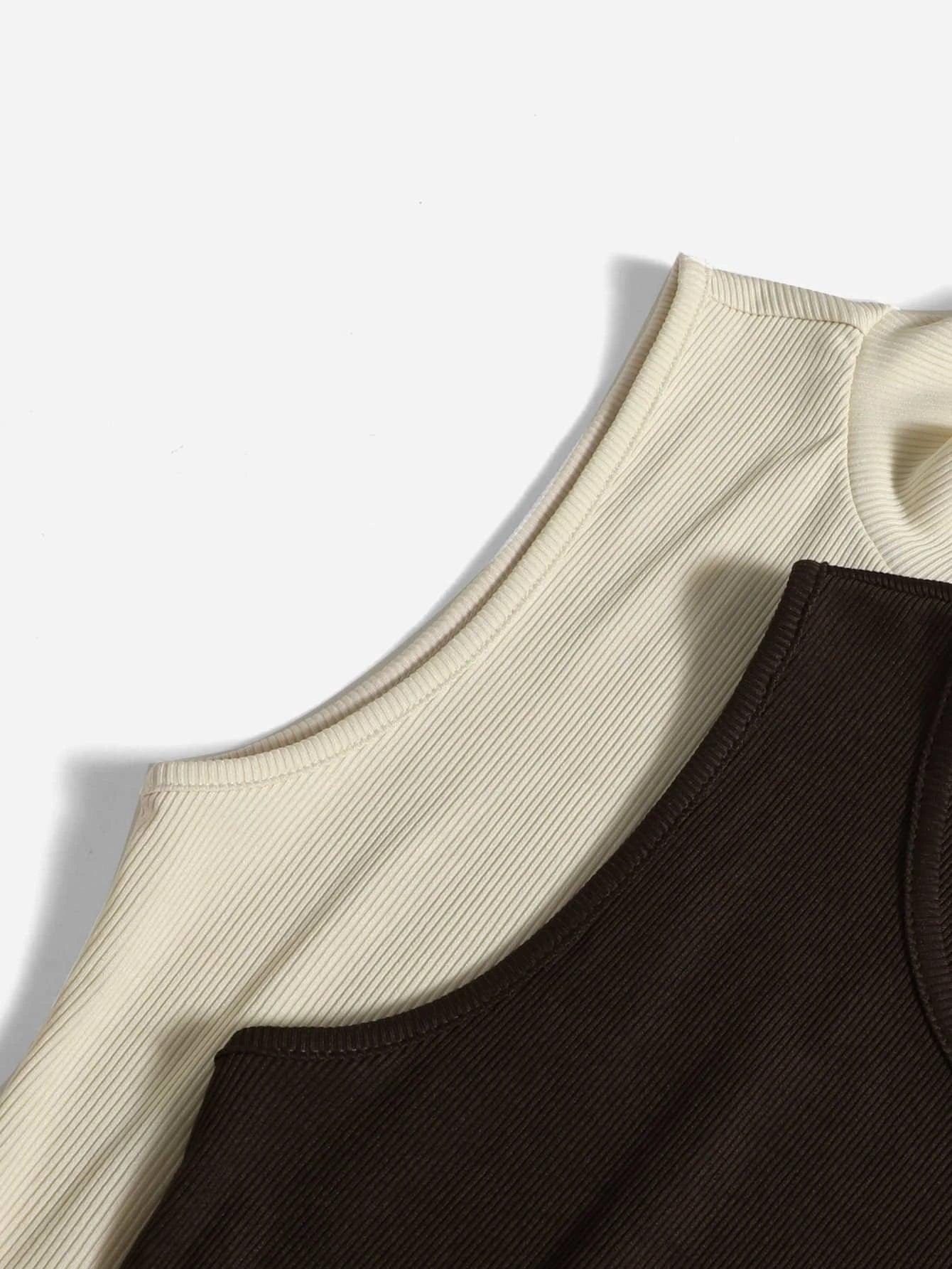 4 Piece Plain Round Neck Bodysuit-Comfy Jumpsuits