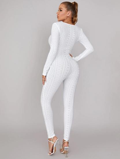 Scoop Neck Unitard Jumpsuit-Comfy Jumpsuits