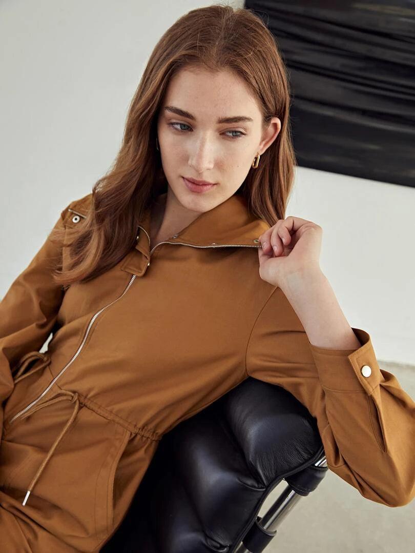 Drawstring Zip-up Romper-Comfy Jumpsuits