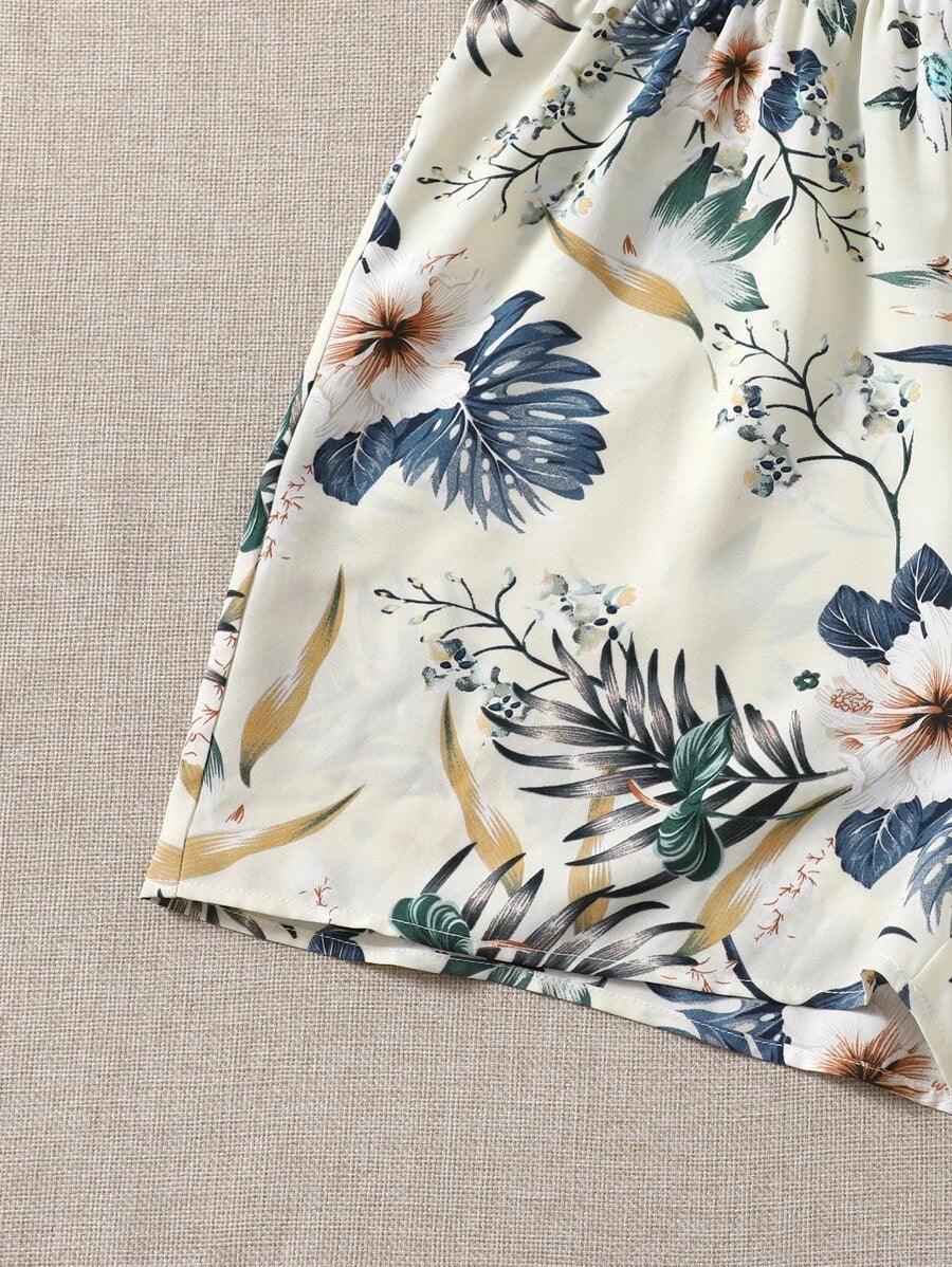 Floral Print Cami Romper-Comfy Jumpsuits