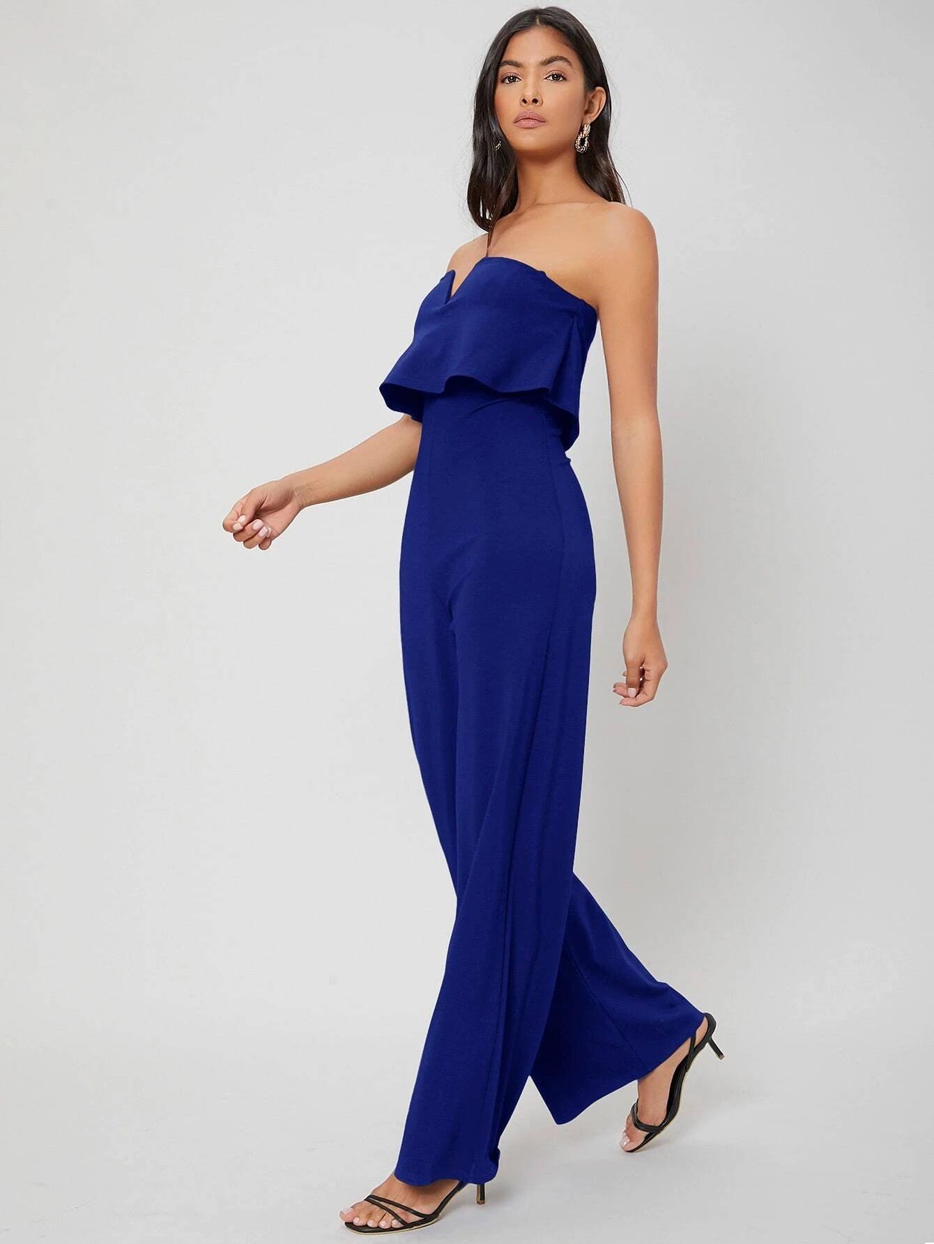 Viscose V-bar Jumpsuit-Comfy Jumpsuits