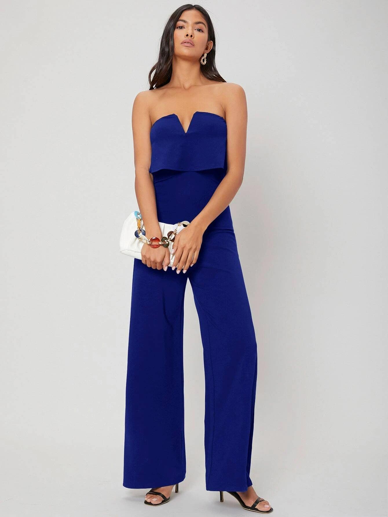 Viscose V-bar Jumpsuit-Comfy Jumpsuits