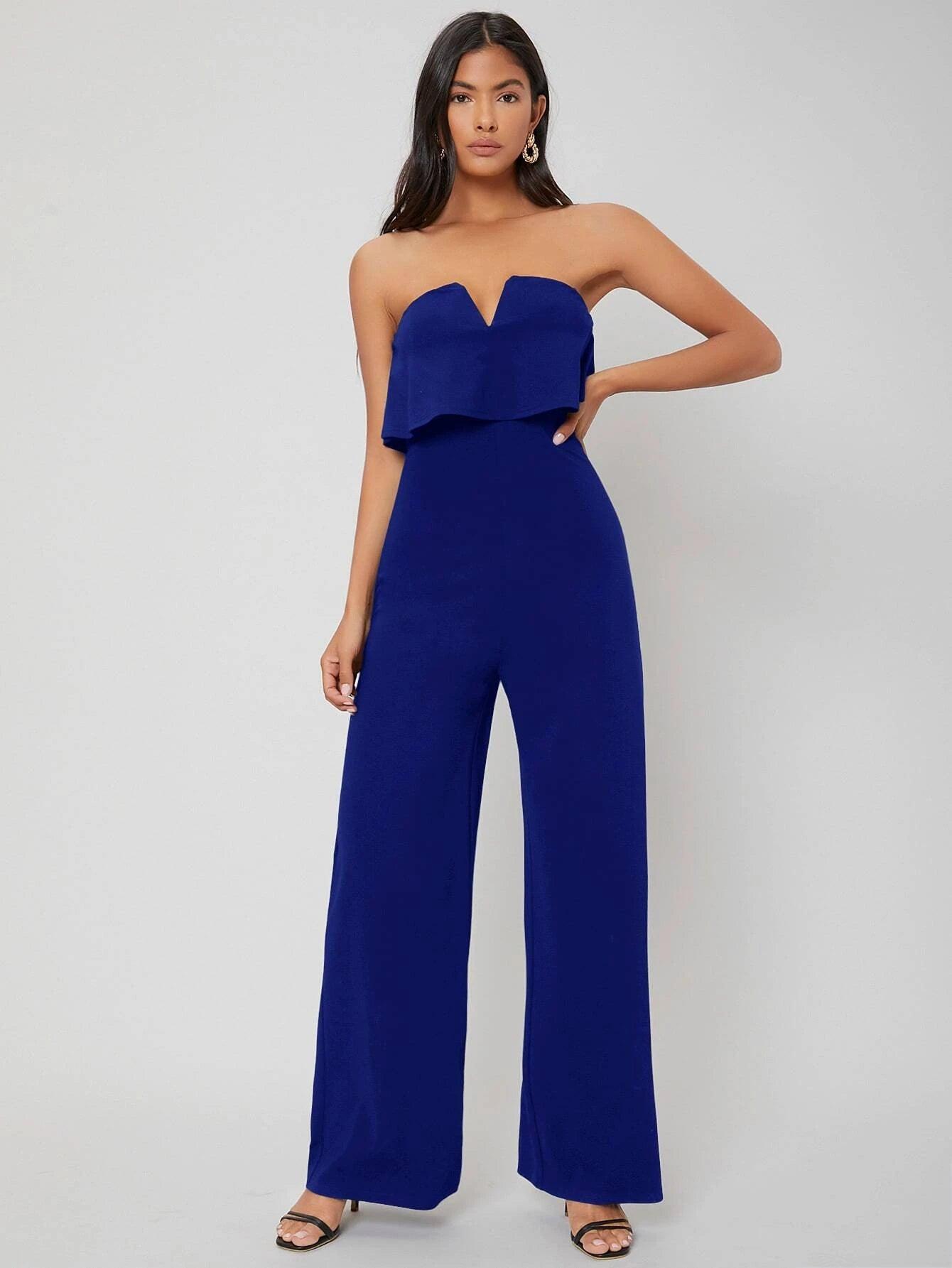 Viscose V-bar Jumpsuit-Comfy Jumpsuits