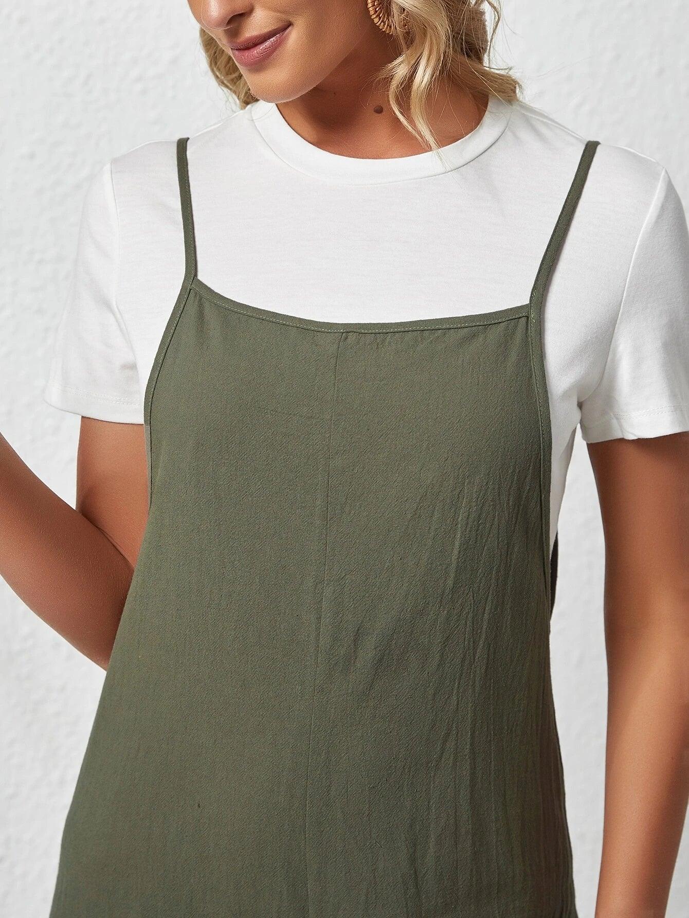 Long Sleeveless Jumpsuit Without Tee-Comfy Jumpsuits