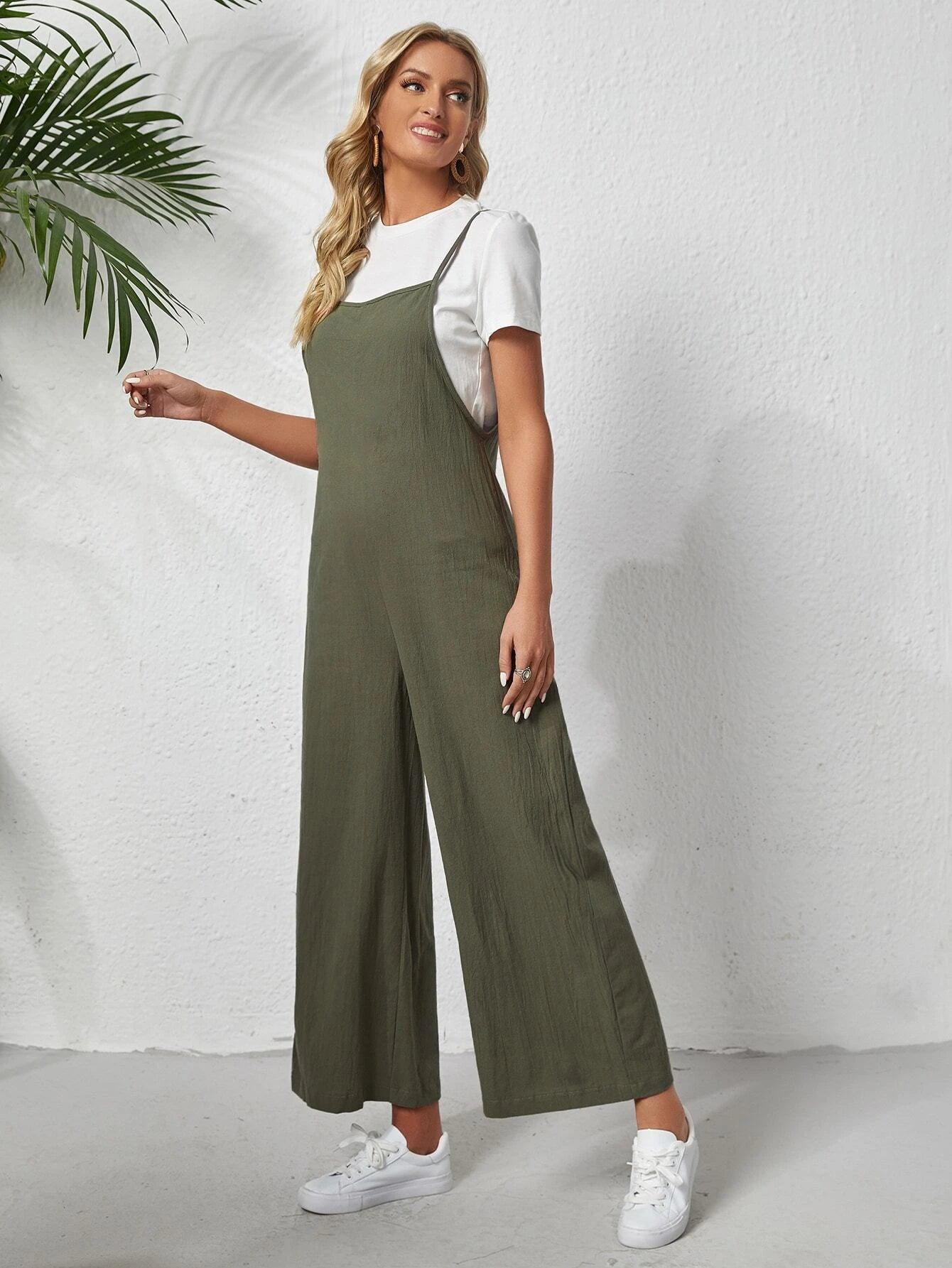 Long Sleeveless Jumpsuit Without Tee-Comfy Jumpsuits