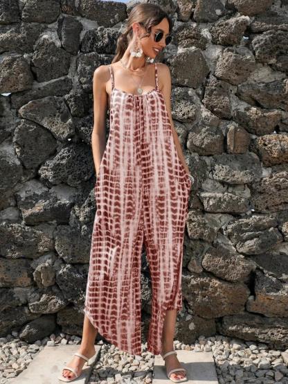 Open Back Cami Jumpsuit-Comfy Jumpsuits