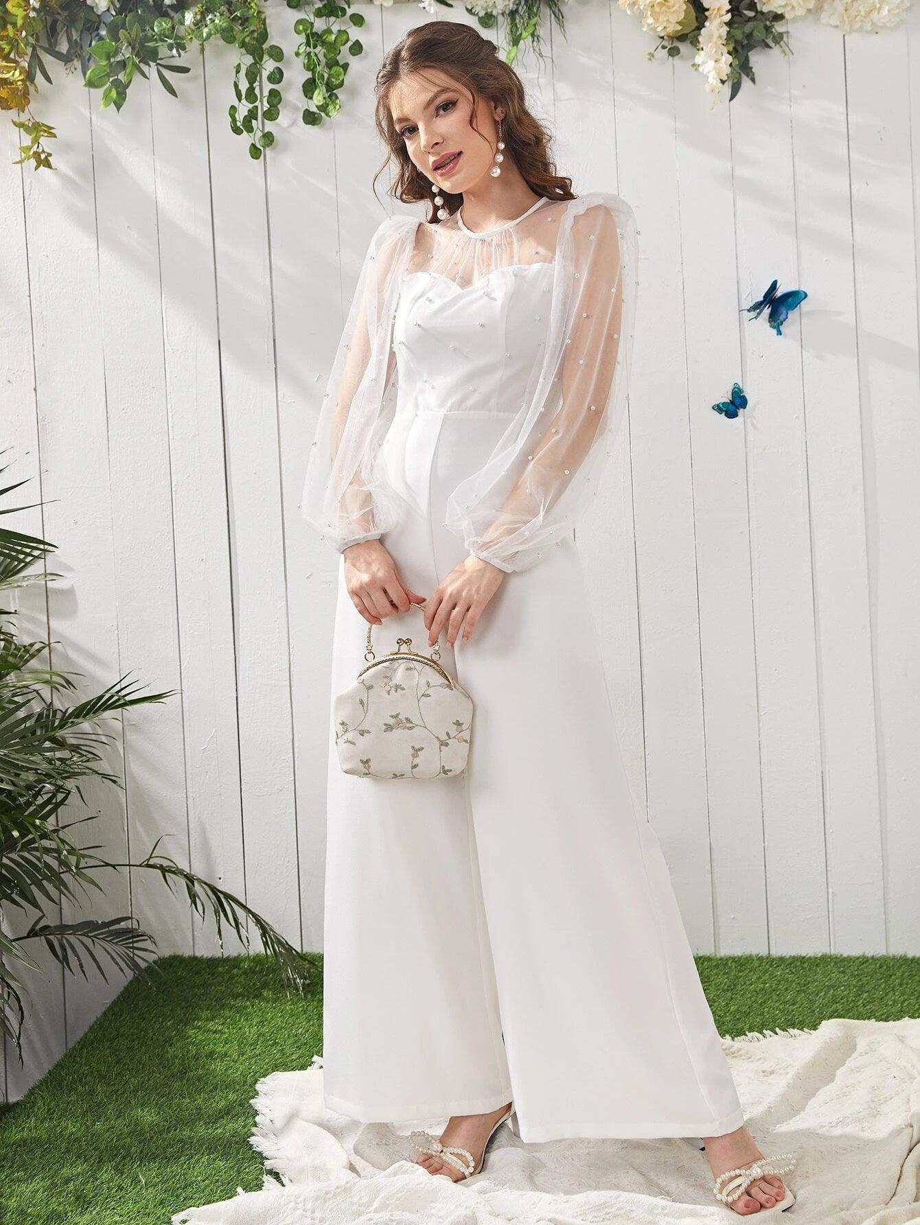 Mesh Zip Back Culottes Jumpsuit-Comfy Jumpsuits