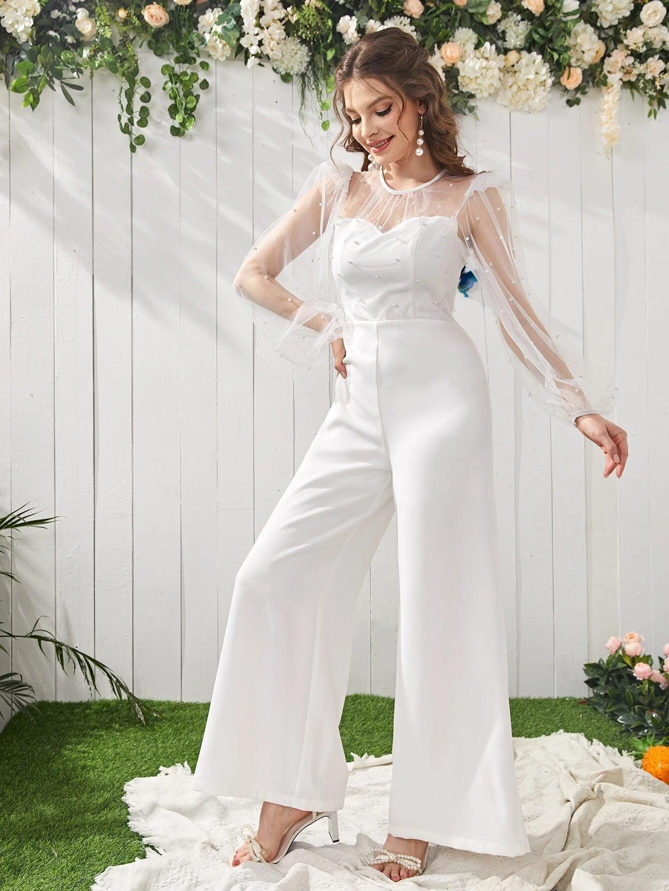 Mesh Zip Back Culottes Jumpsuit-Comfy Jumpsuits