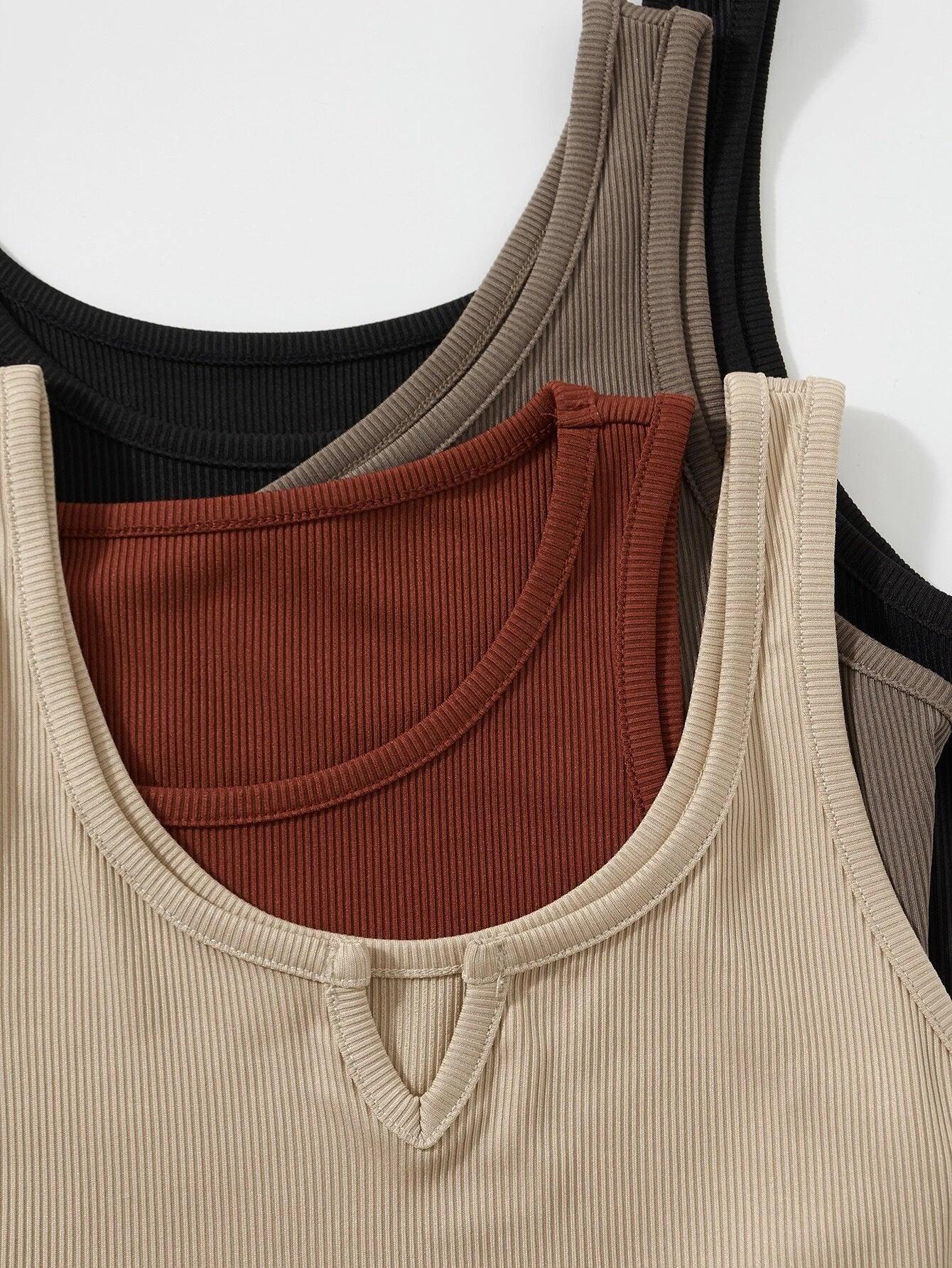 4 Pieces Rib-knit Bodysuit-Comfy Jumpsuits