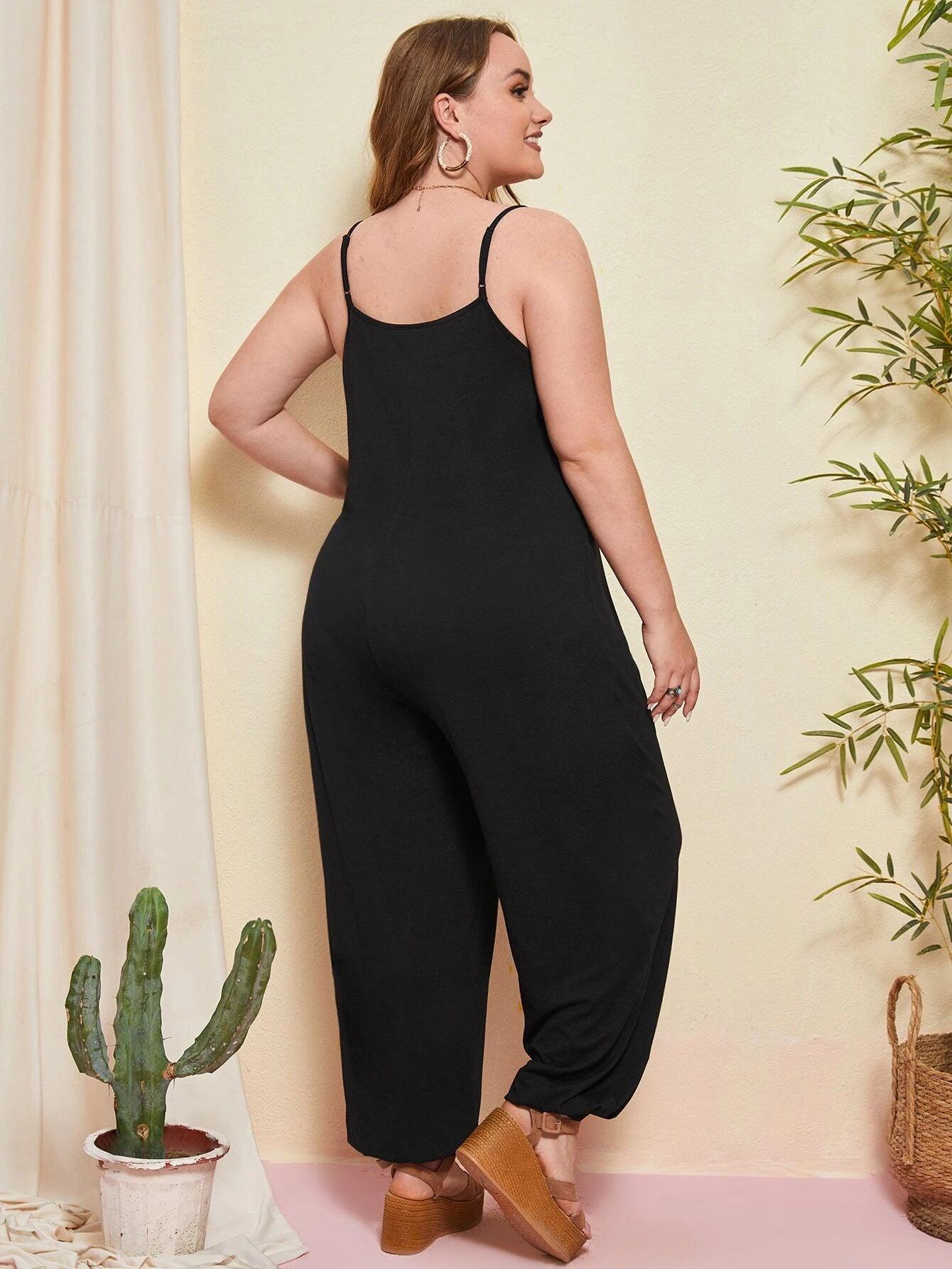 Plus Size Cami Jumpsuit-Comfy Jumpsuits