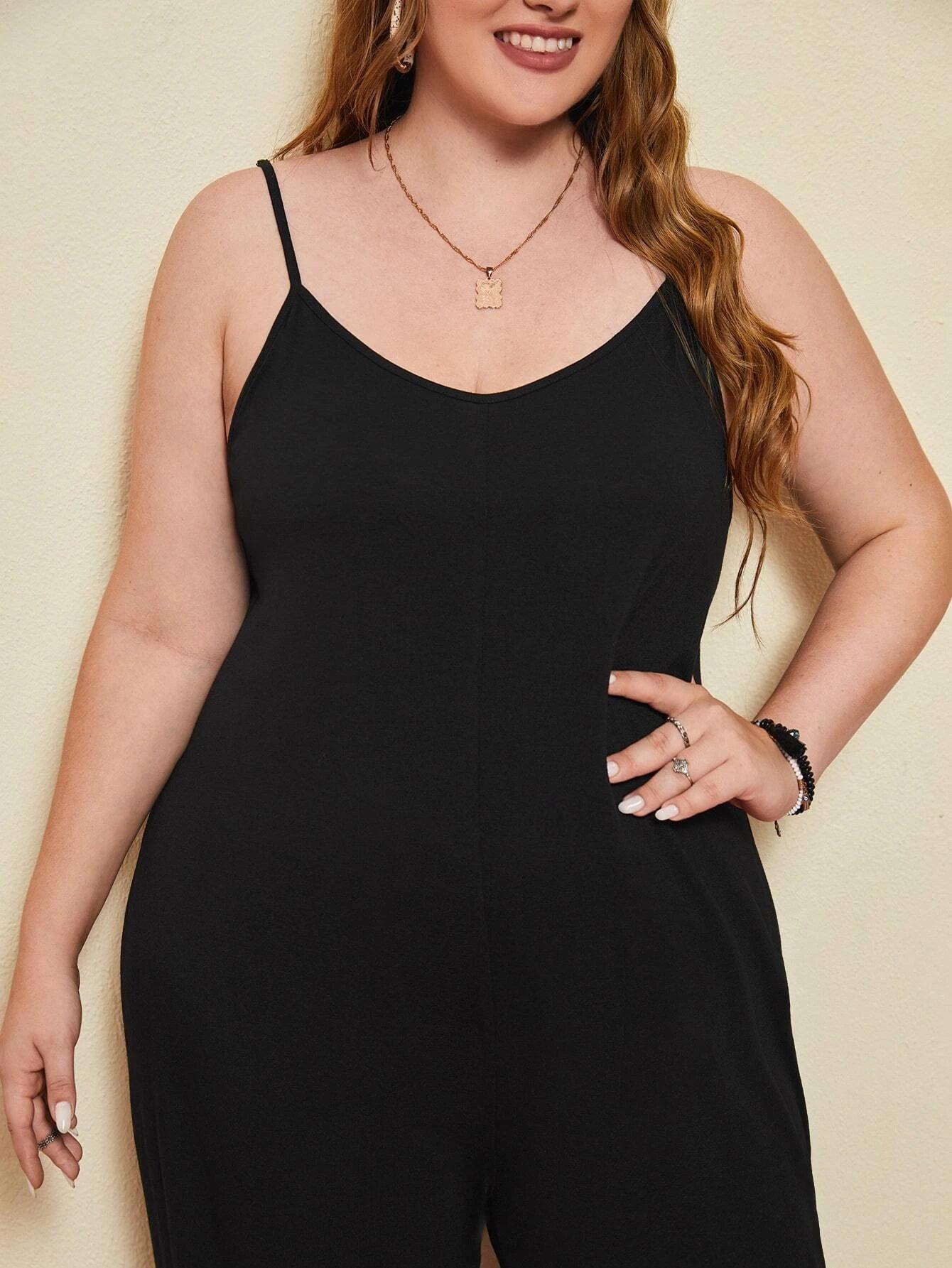 Plus Size Cami Jumpsuit-Comfy Jumpsuits