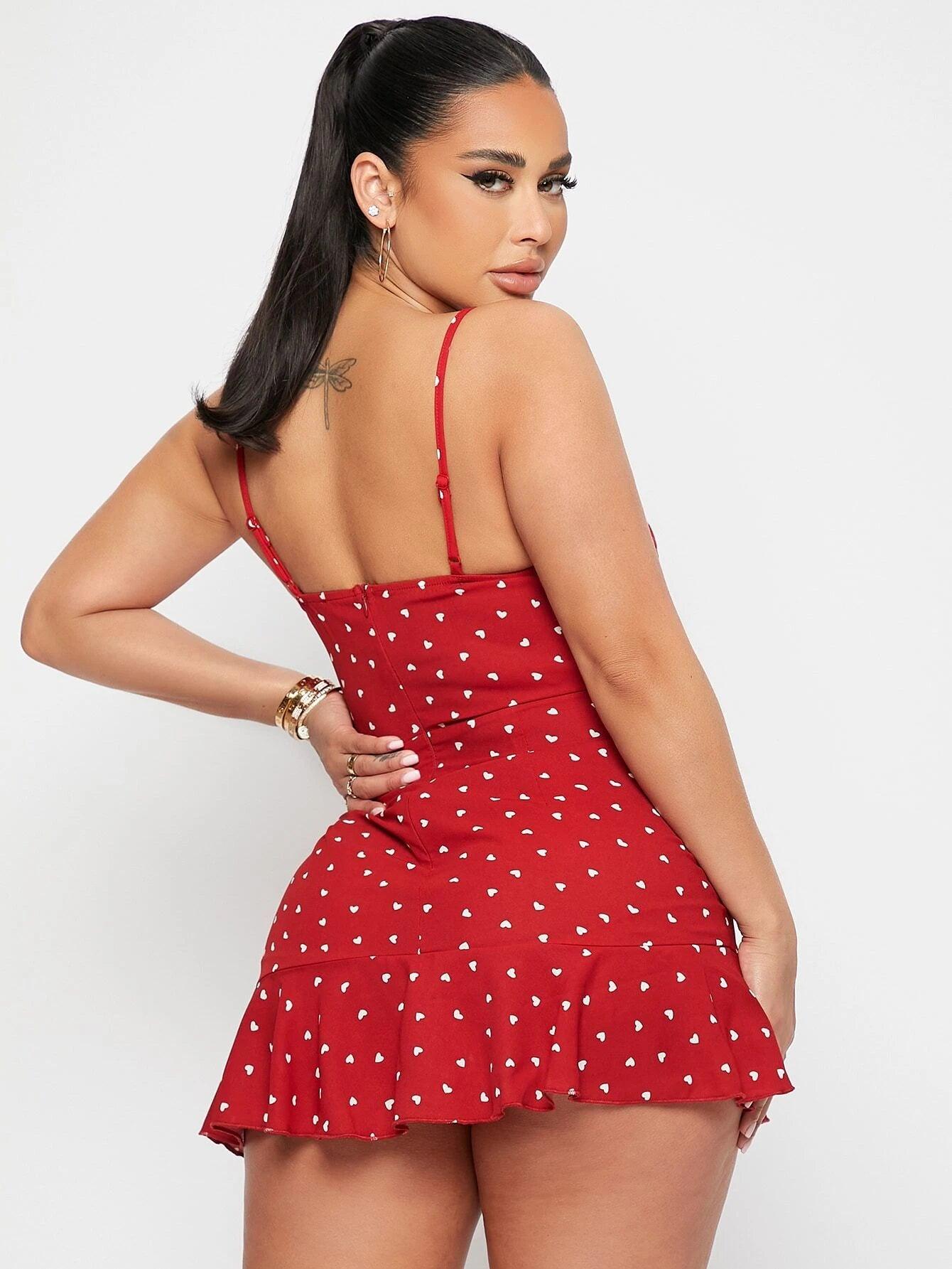 Printed Tie Front Short Romper-Comfy Jumpsuits