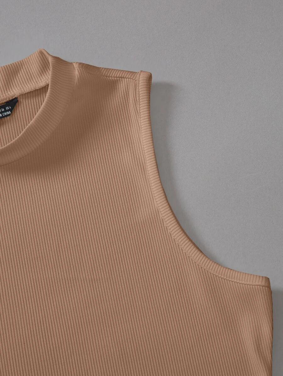 Solid Mock Neck Slim Fit Bodysuit