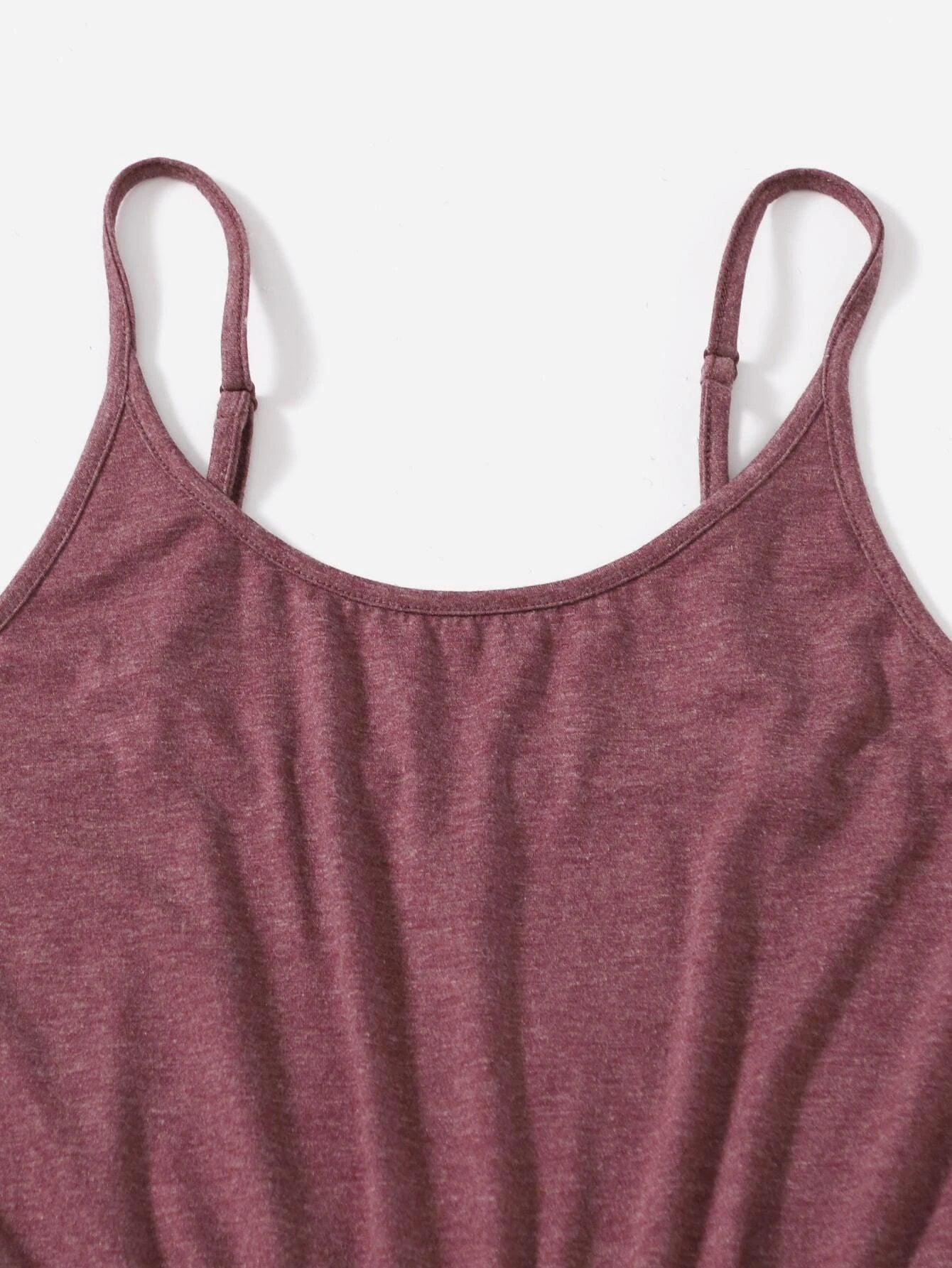 Solid Colored Slip Romper-Comfy Jumpsuits