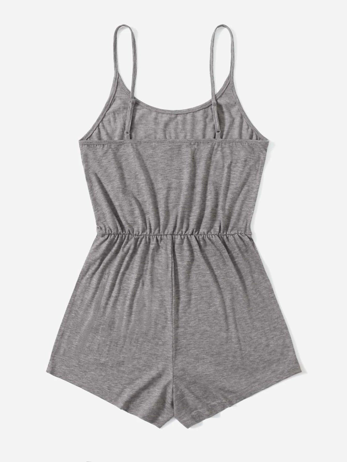 Solid Colored Slip Romper-Comfy Jumpsuits