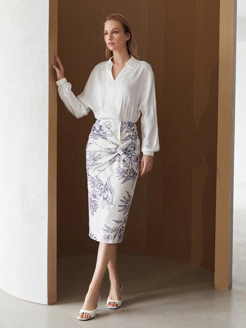 Viscose Lantern Sleeve Bodysuit-Comfy Jumpsuits