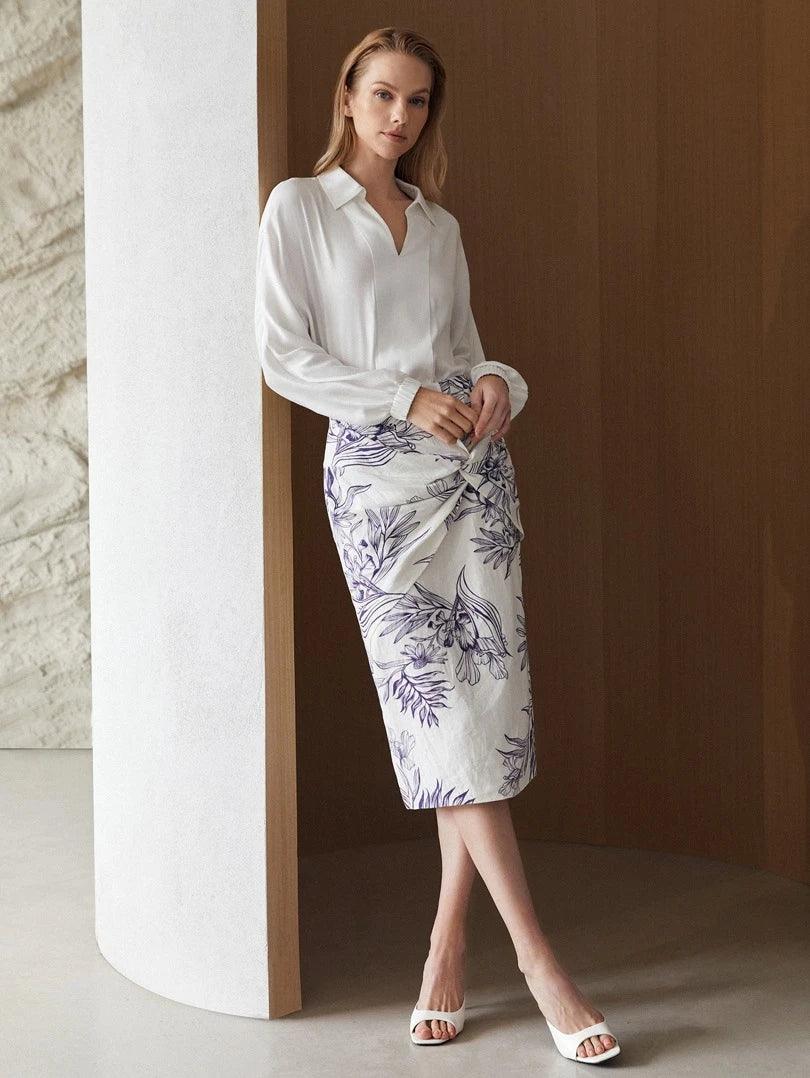 Viscose Lantern Sleeve Bodysuit-Comfy Jumpsuits