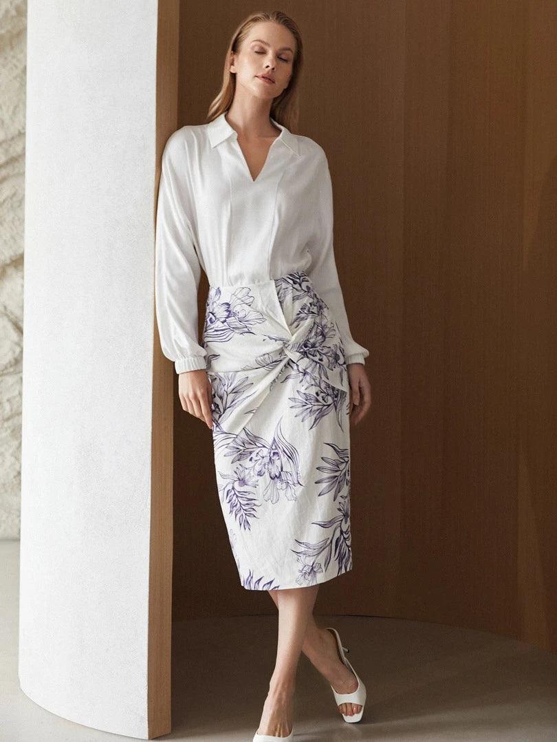 Viscose Lantern Sleeve Bodysuit-Comfy Jumpsuits