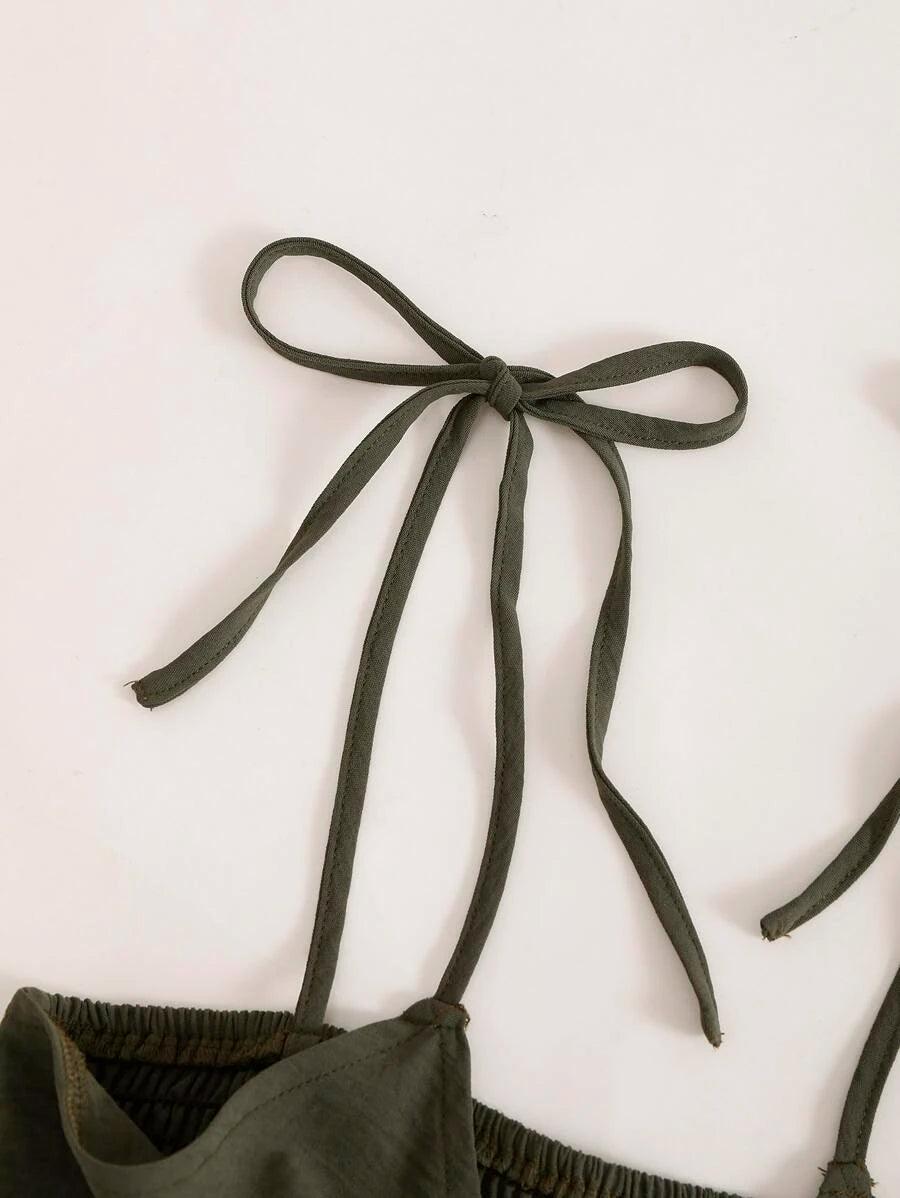 Back Knot Cami Romper-Comfy Jumpsuits