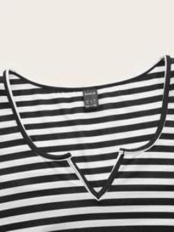 Striped Print Drawstring Waist Romper-Comfy Jumpsuits