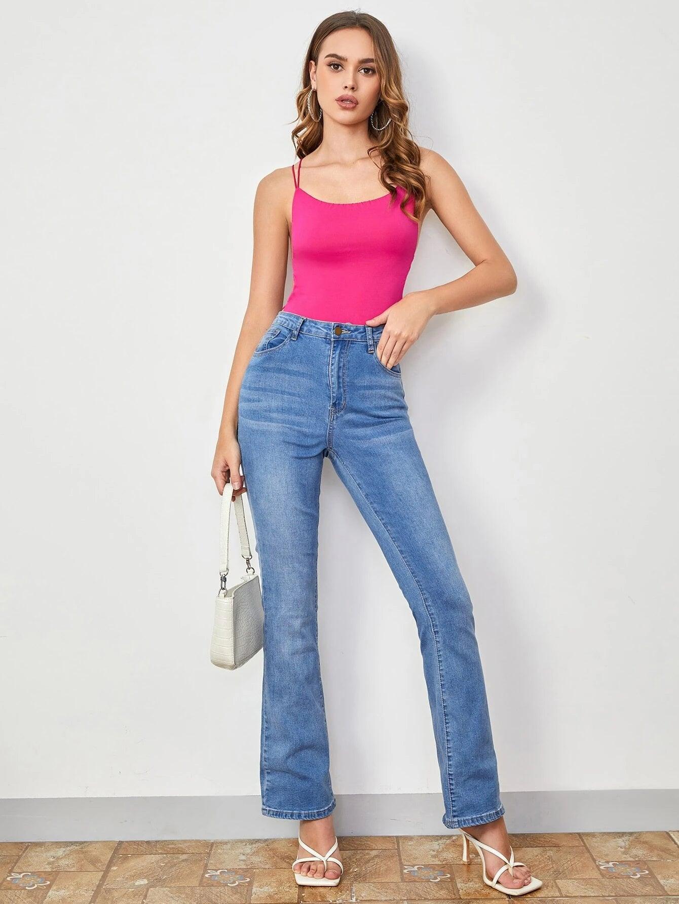 Plain Backless Slimfit Bodysuit-Comfy Jumpsuits