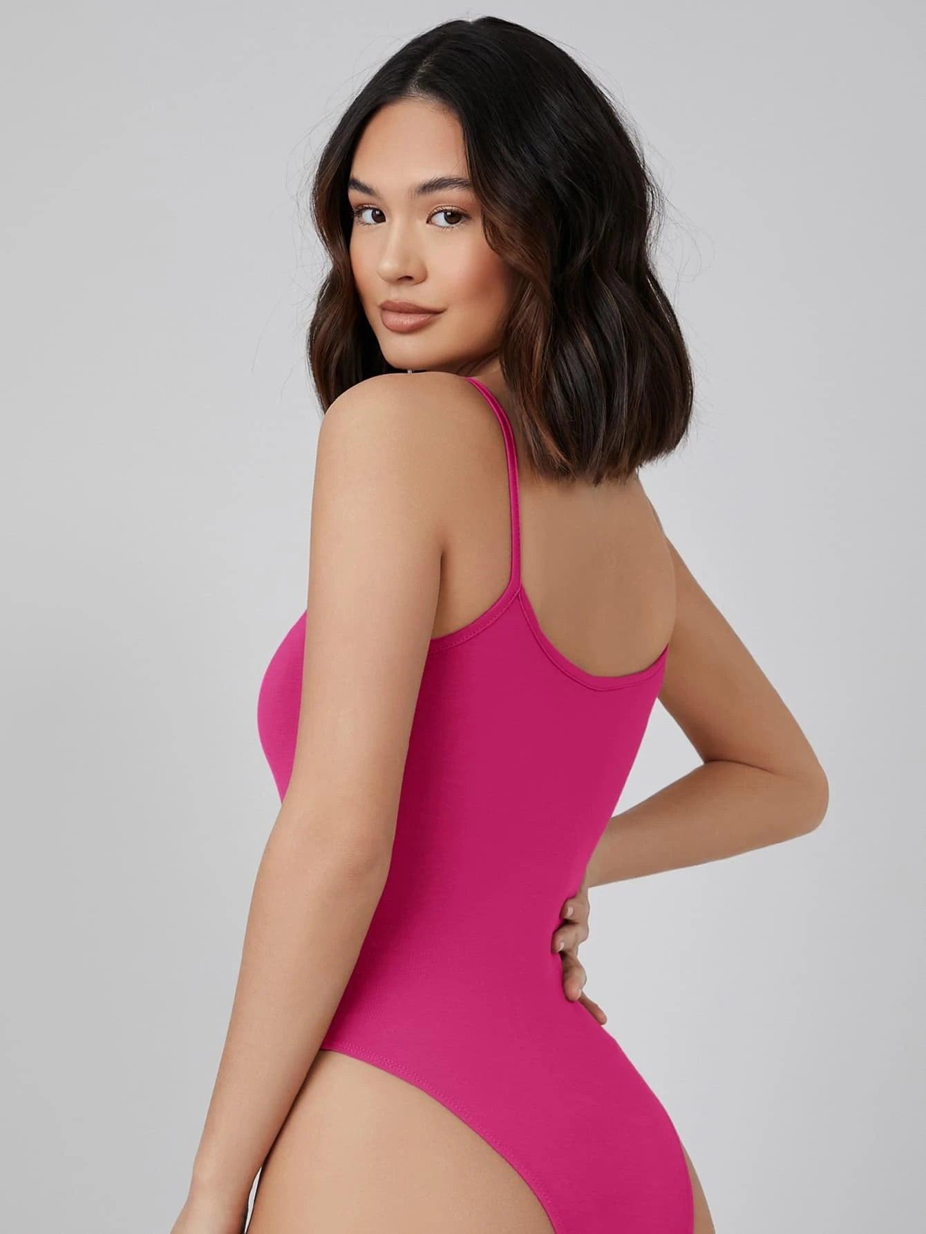 Solid Cami Bodysuits-Comfy Jumpsuits