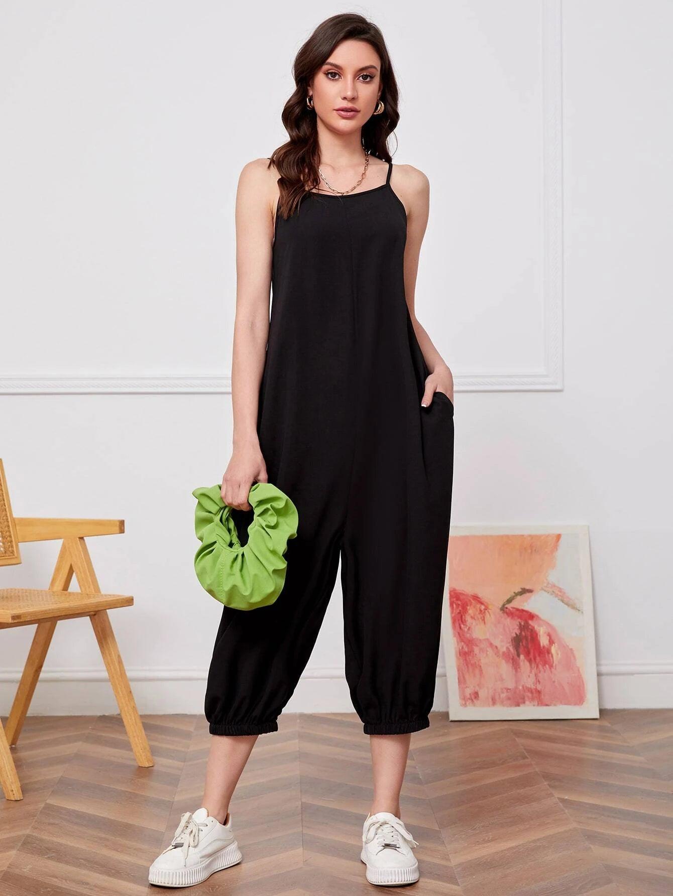 Spaghetti Neck Cami Jumpsuit-Comfy Jumpsuits