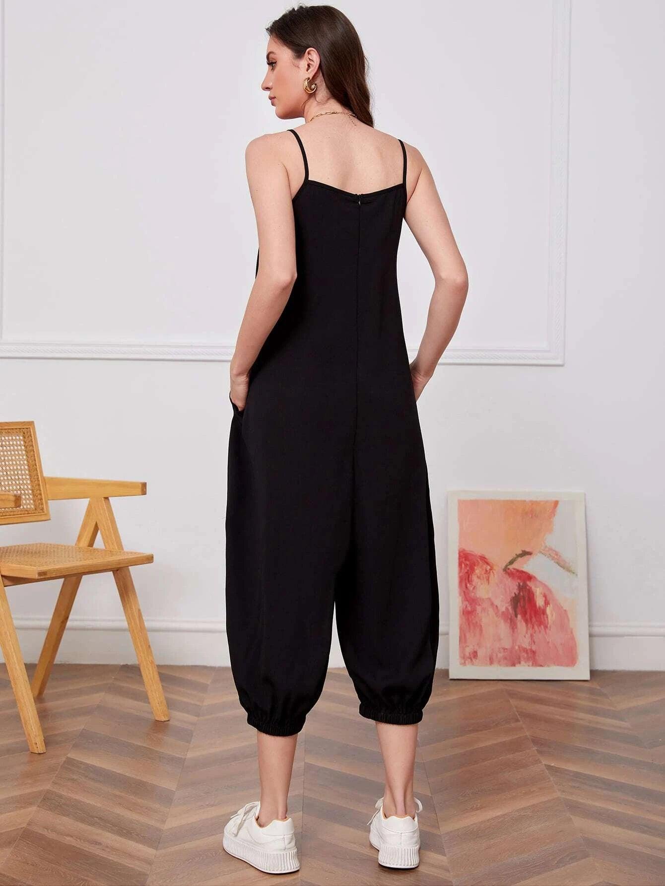 Spaghetti Neck Cami Jumpsuit-Comfy Jumpsuits
