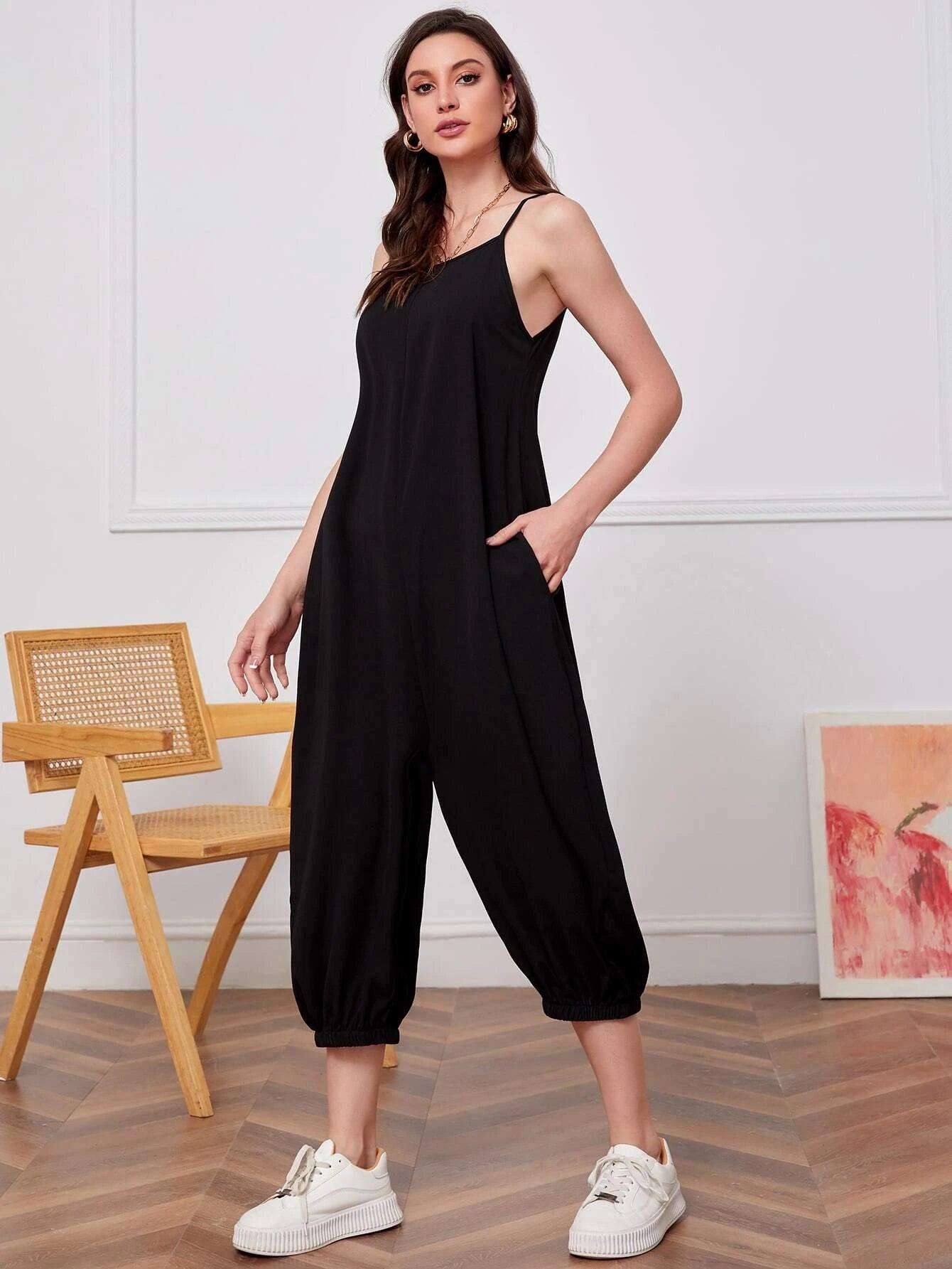 Spaghetti Neck Cami Jumpsuit-Comfy Jumpsuits