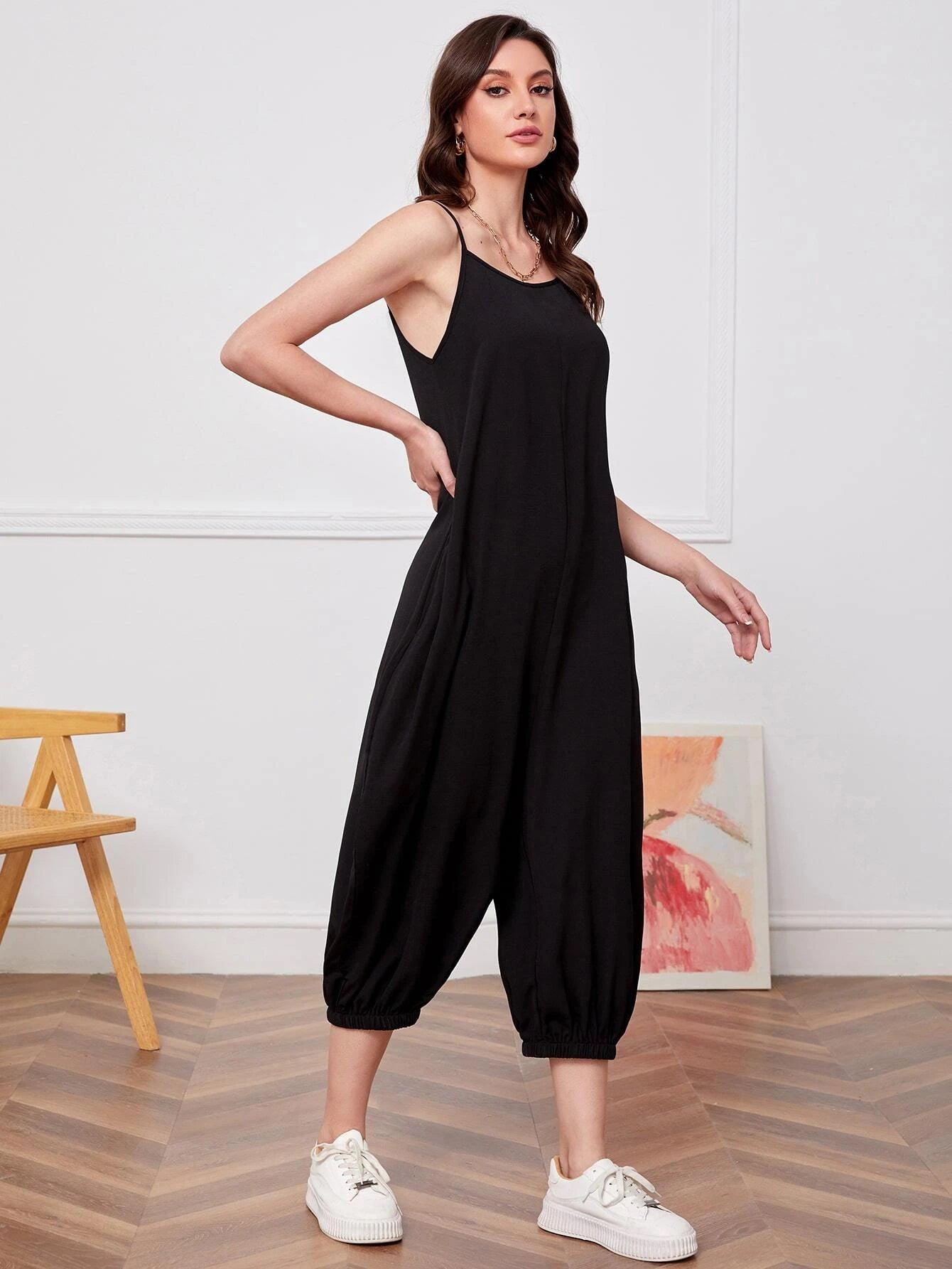Spaghetti Neck Cami Jumpsuit-Comfy Jumpsuits