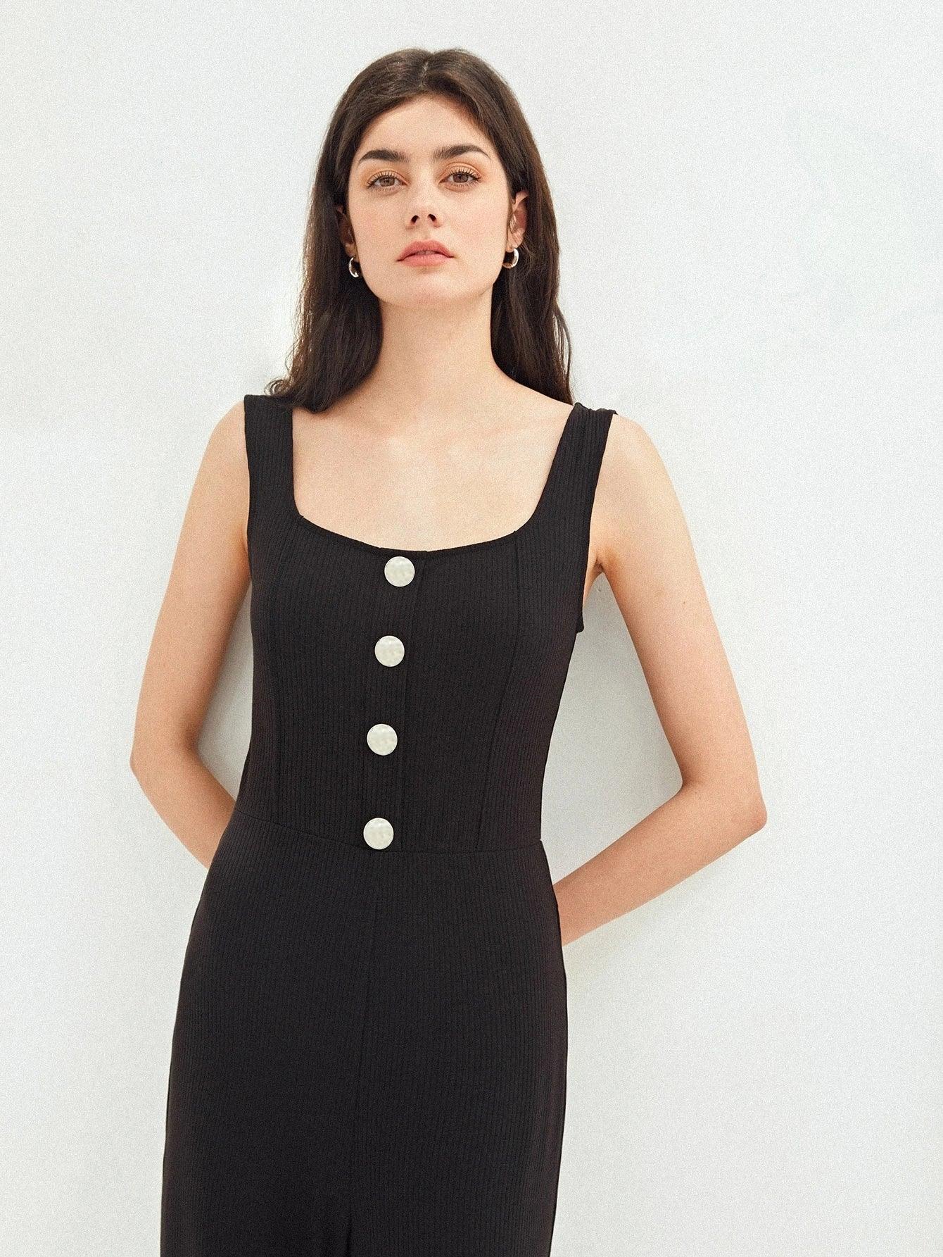 Casual Ribbed Tank Jumpsuit-Comfy Jumpsuits