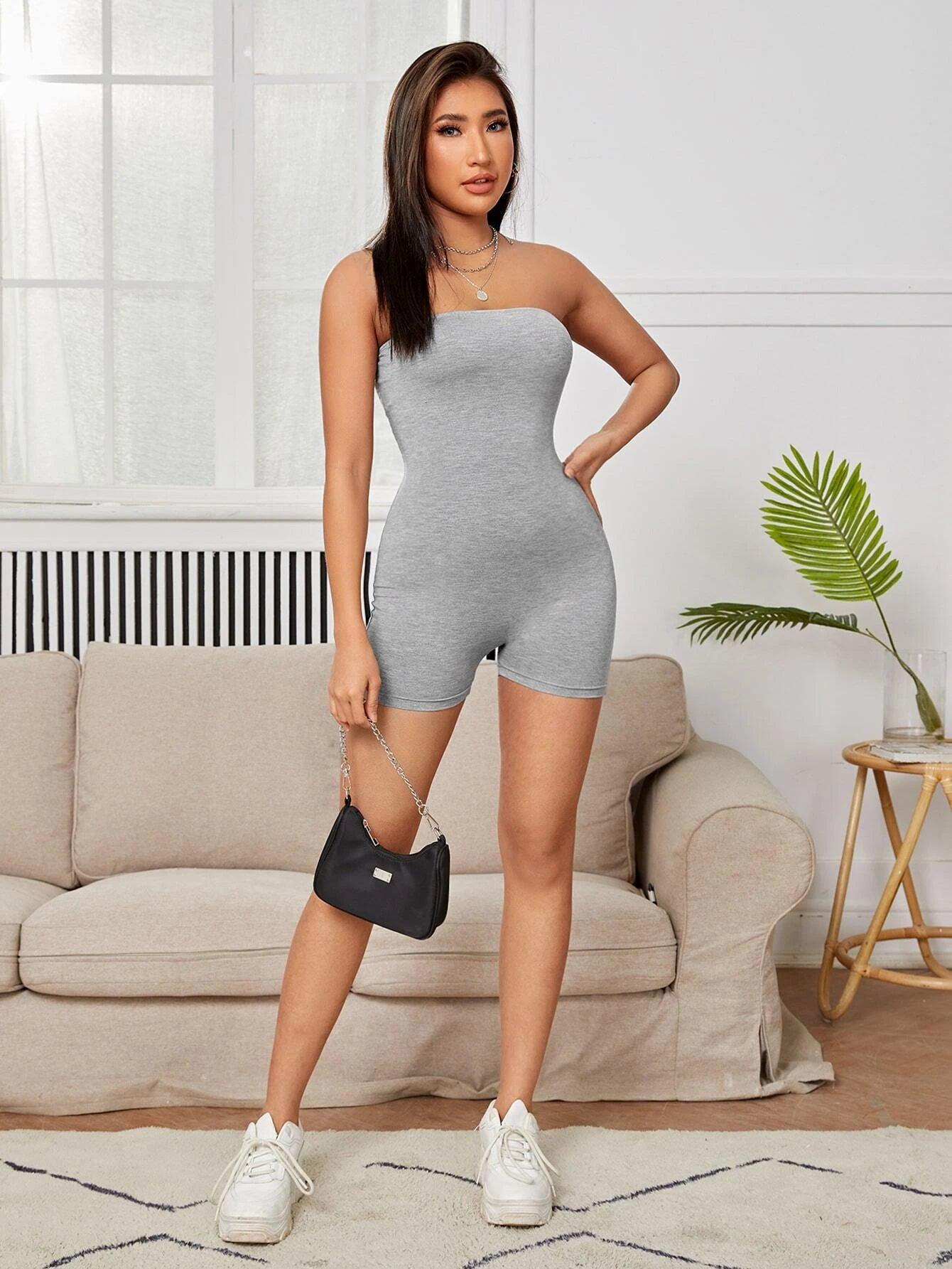 Unitard Tube Backless Romper-Comfy Jumpsuits