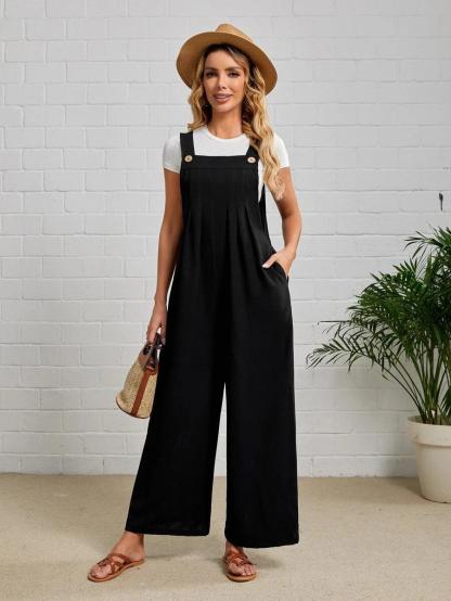 Supported Flap Jumpsuit Without Tee-Comfy Jumpsuits