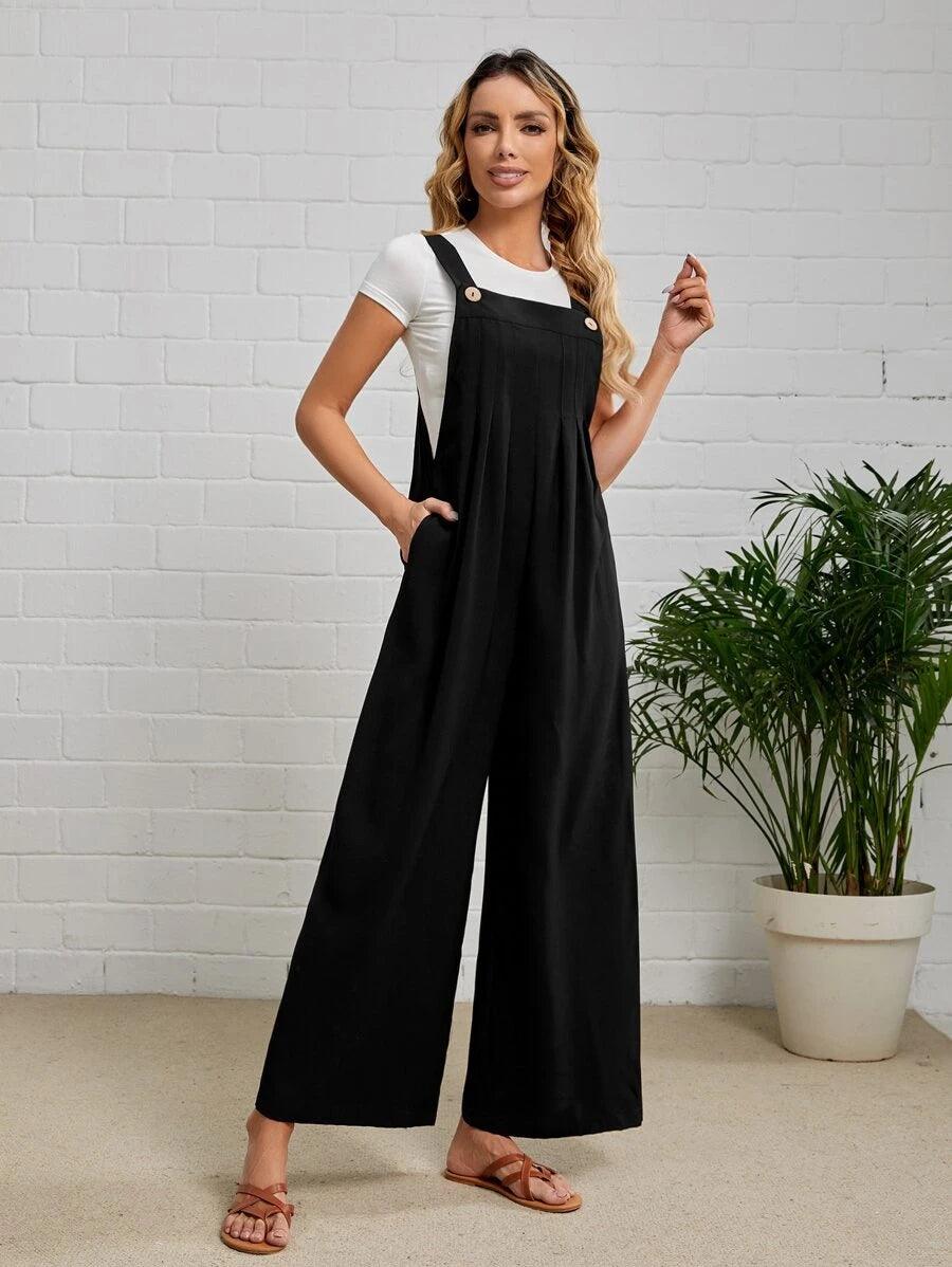 Supported Flap Jumpsuit Without Tee-Comfy Jumpsuits