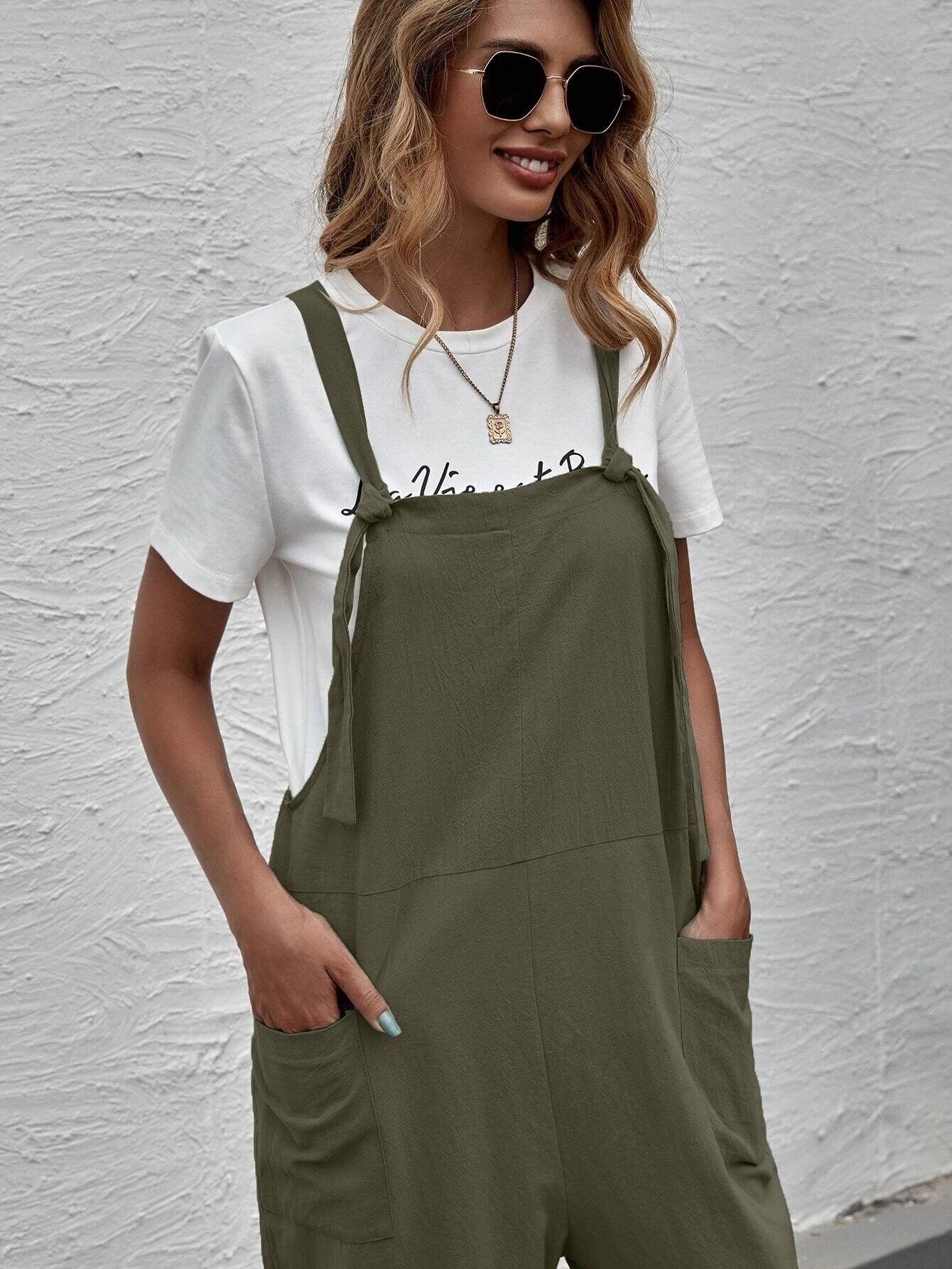 Dual Pocket Suspender Jumpsuit-Comfy Jumpsuits